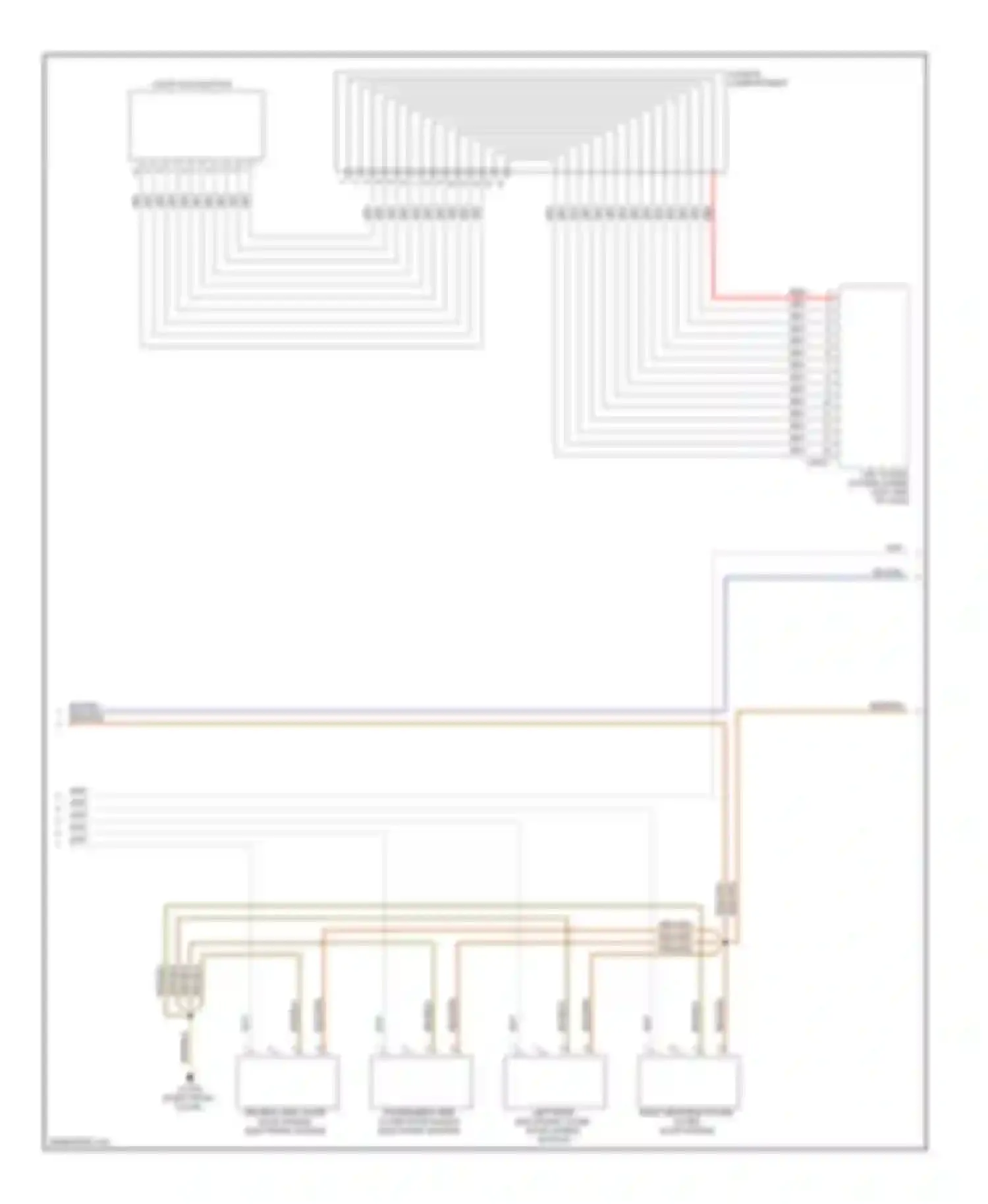 Wiring diagram left rear electronic outer door handle module for BMW M5 E60/E61 (2004-2010)
