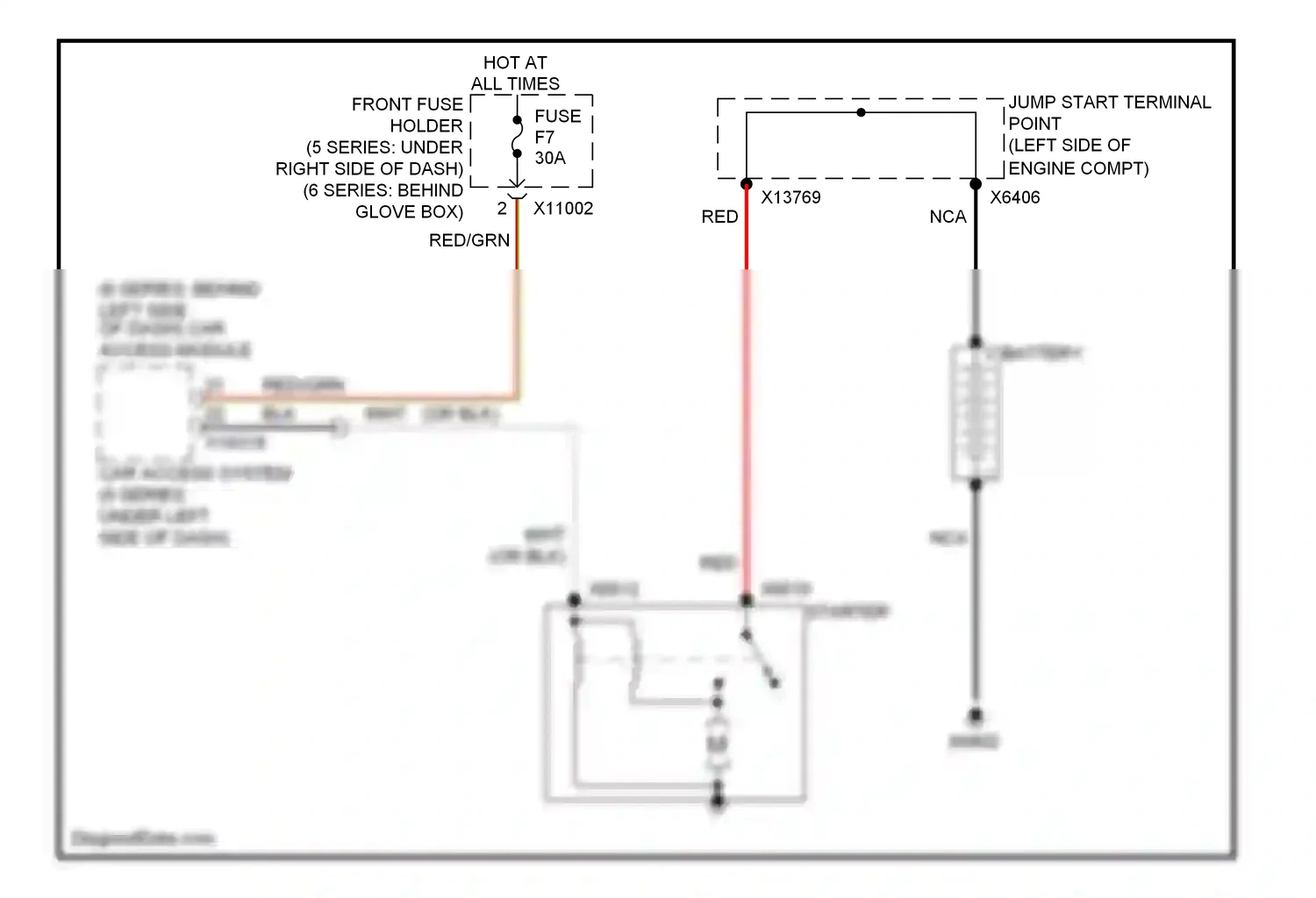 BMW M5 E60/E61 (2004-2010) starter wiring diagram  (3 of 3)