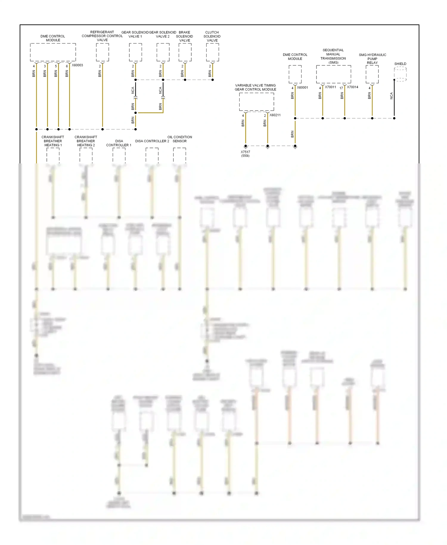 Wiring diagram variable valve timing gear control module for BMW M5 E60/E61 (2004-2010) (1 of 1)