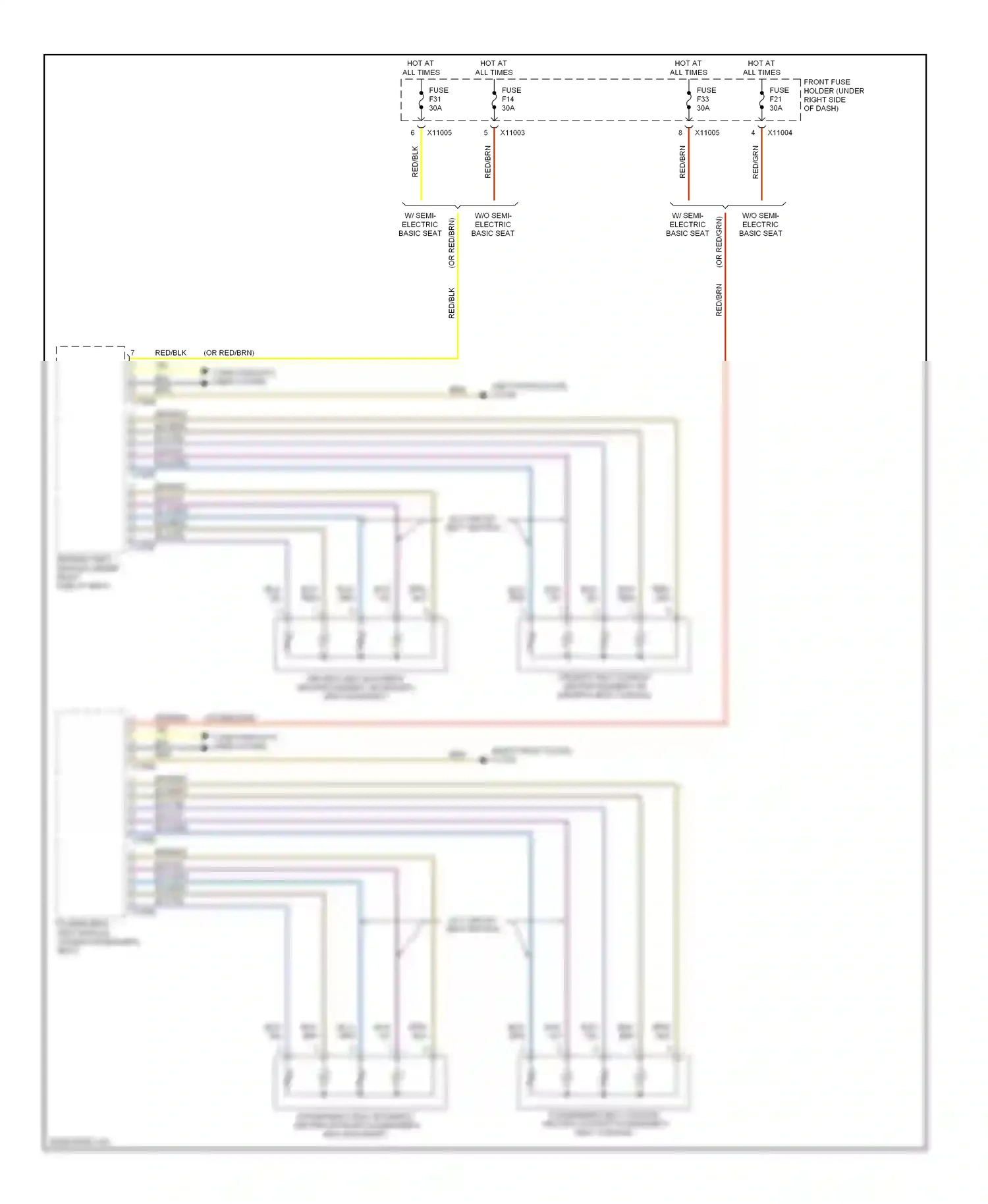 Wiring diagram w/ semi- electric basic seat for BMW M5 E60/E61 (2004-2010) (4 of 11)