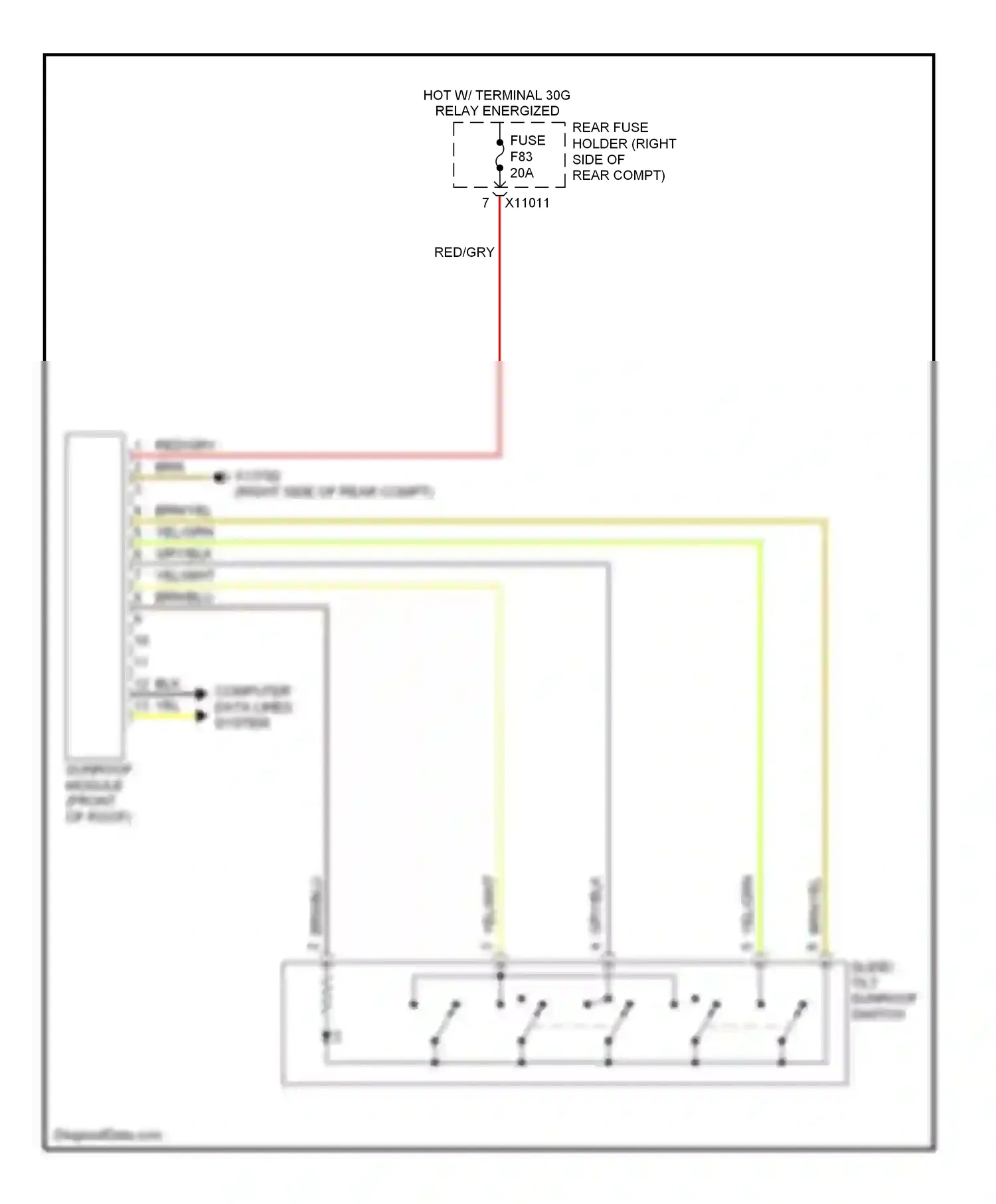 Wiring diagram yel for BMW M5 E60/E61 (2004-2010) (75 of 106)