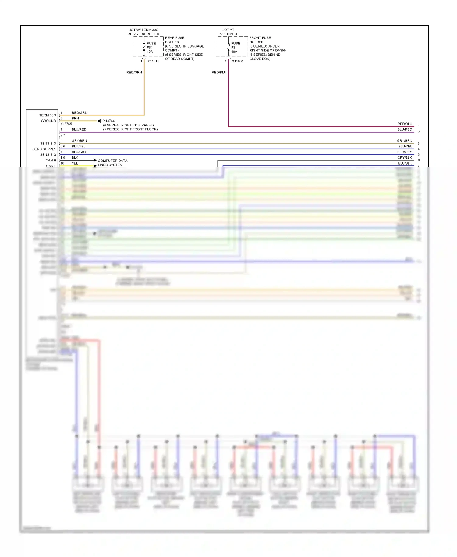 Wiring diagram yel/brn for BMW M5 E60/E61 (2004-2010) (5 of 41)