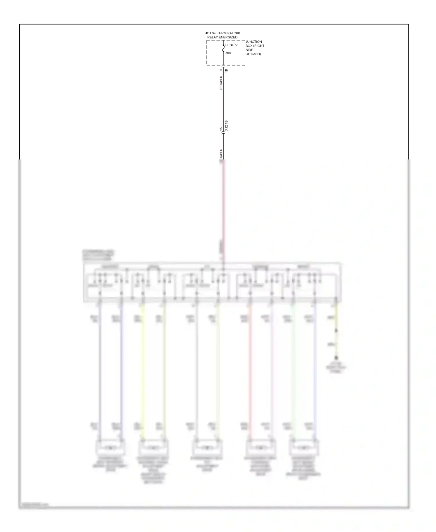 BMW M5 F10 facelift (2013-2016) back wiring diagram  (1 of 1)