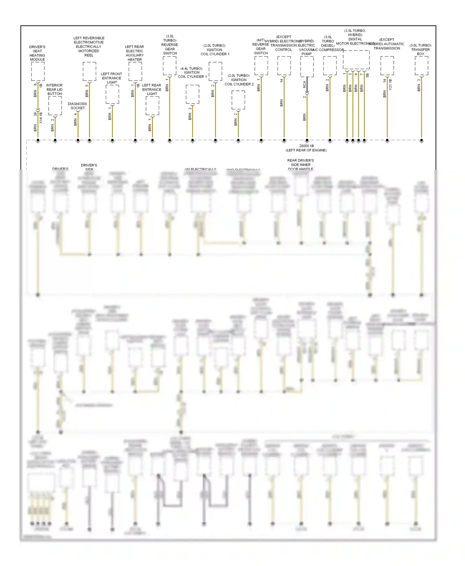 Wiring diagram diagnosis socket for BMW M5 F10 facelift (2013-2016) (2 of 5)