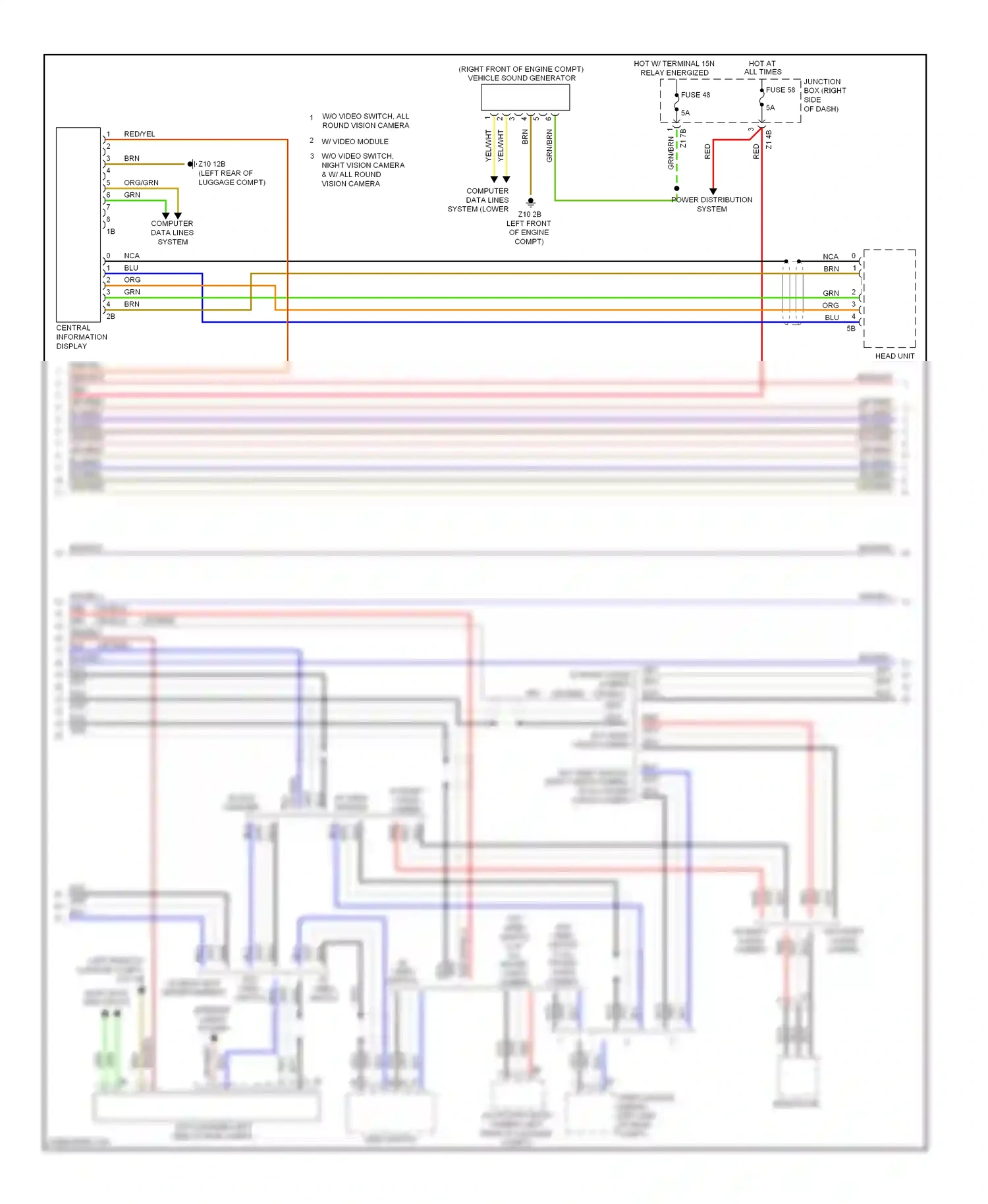 Wiring diagram fuse 48 for BMW M5 F10 facelift (2013-2016) (1 of 3)