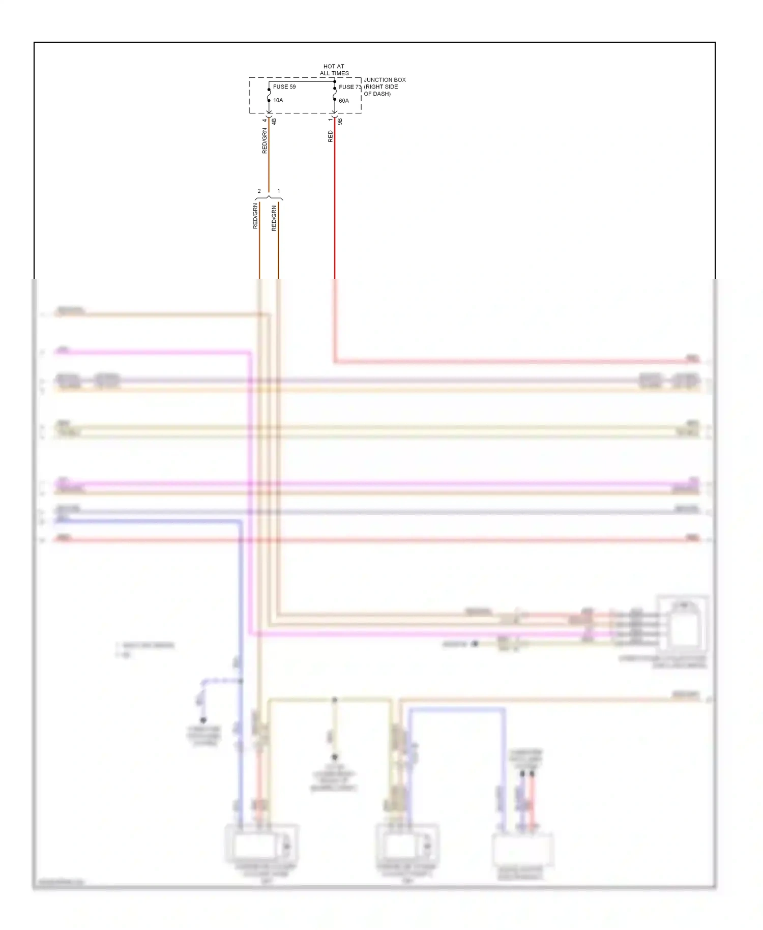 Wiring diagram fuse 59 for BMW M5 F10 facelift (2013-2016) (2 of 2)