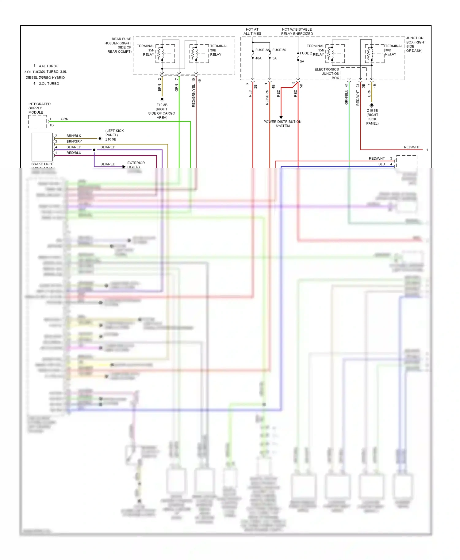 Wiring diagram grn/red for BMW M5 F10 facelift (2013-2016) (1 of 37)
