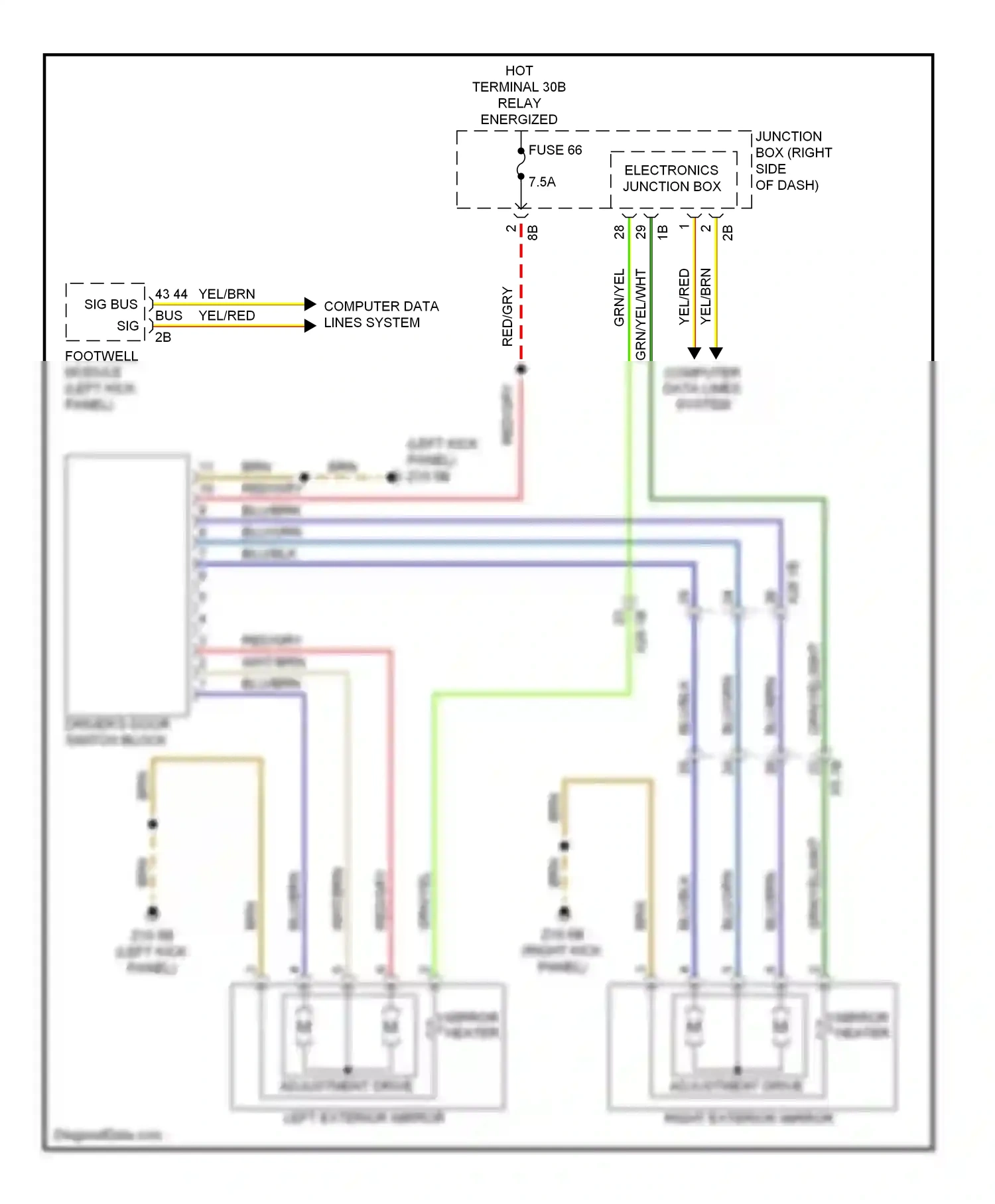 Wiring diagram grn/yel for BMW M5 F10 facelift (2013-2016) (11 of 19)
