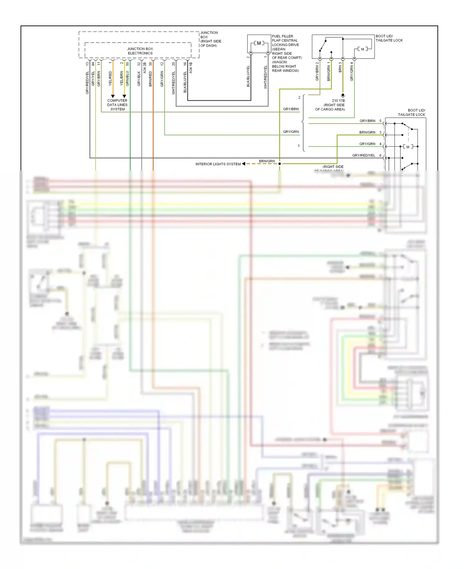 BMW M5 F10 facelift (2013-2016) (gt) interference wiring diagram  (1 of 1)