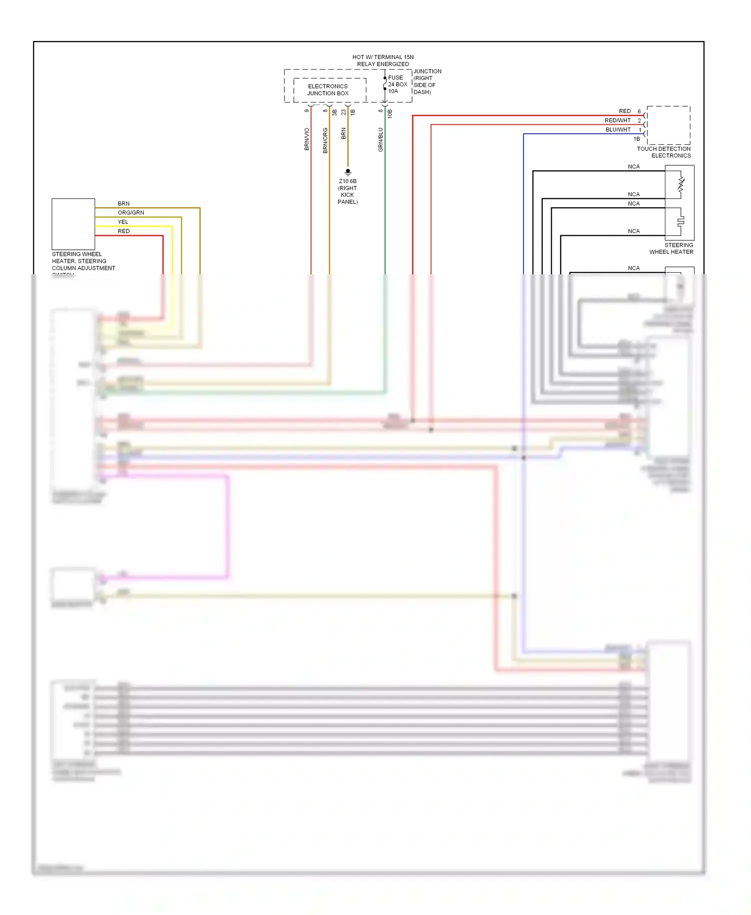 Wiring diagram horn button for BMW M5 F10 facelift (2013-2016) (1 of 2)