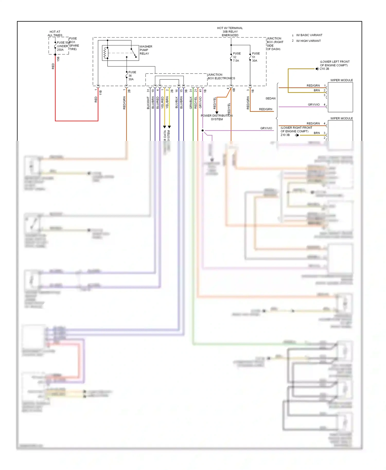 Wiring diagram instrument cluster control unit for BMW M5 F10 facelift (2013-2016) (5 of 5)
