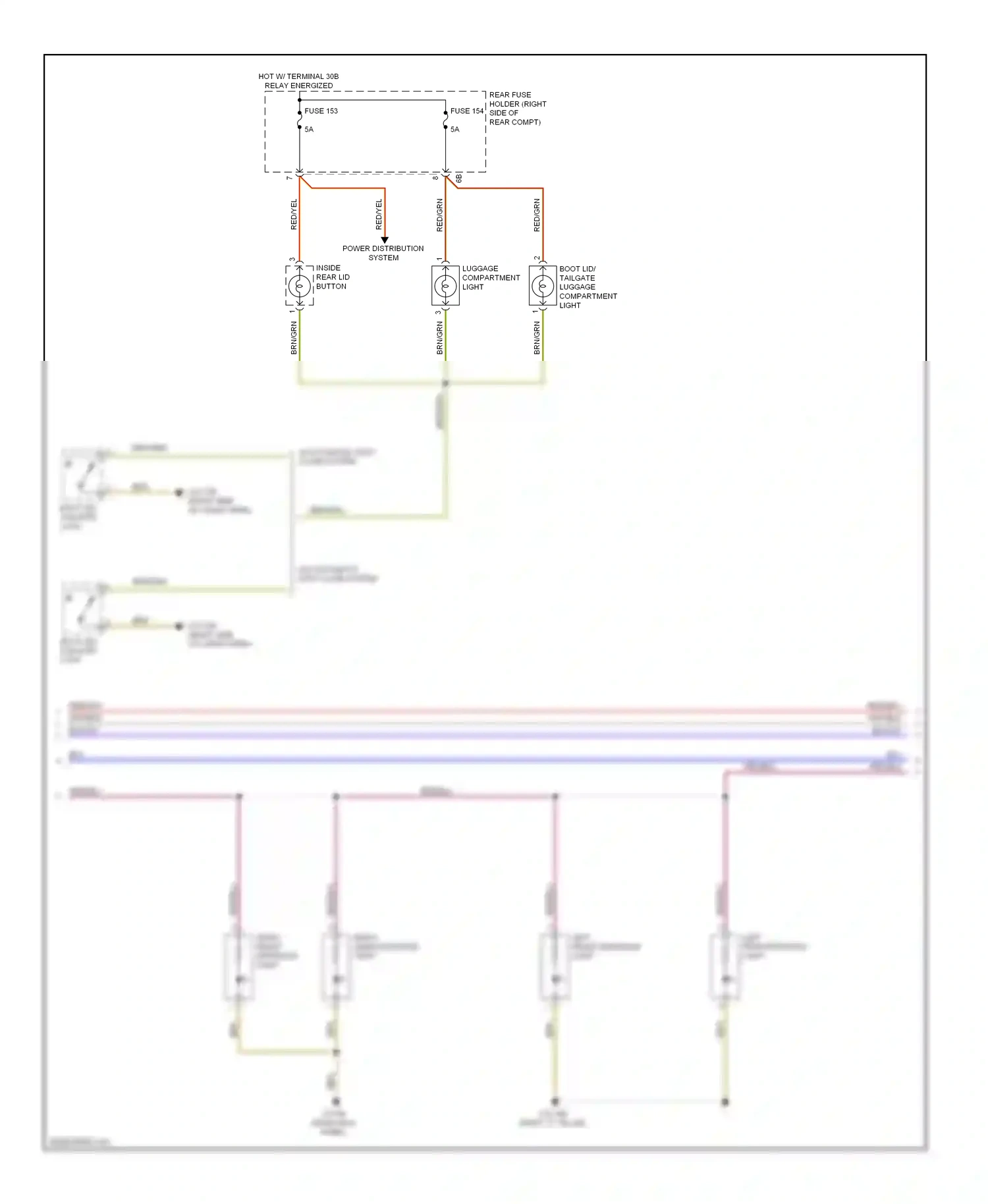 Wiring diagram left front entrance light for BMW M5 F10 facelift (2013-2016) (1 of 3)