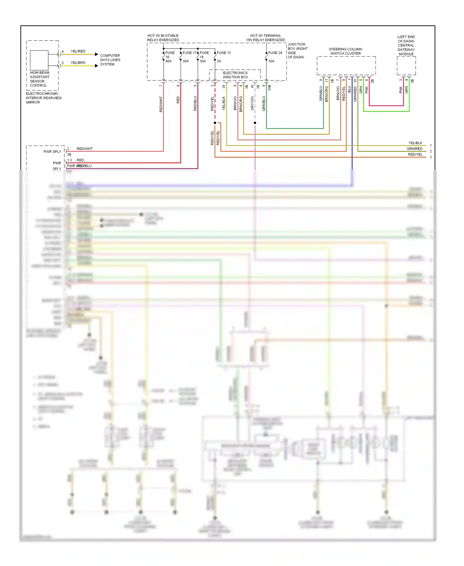 BMW M5 F10 facelift (2013-2016) (left kick panel) wiring diagram  (27 of 52)