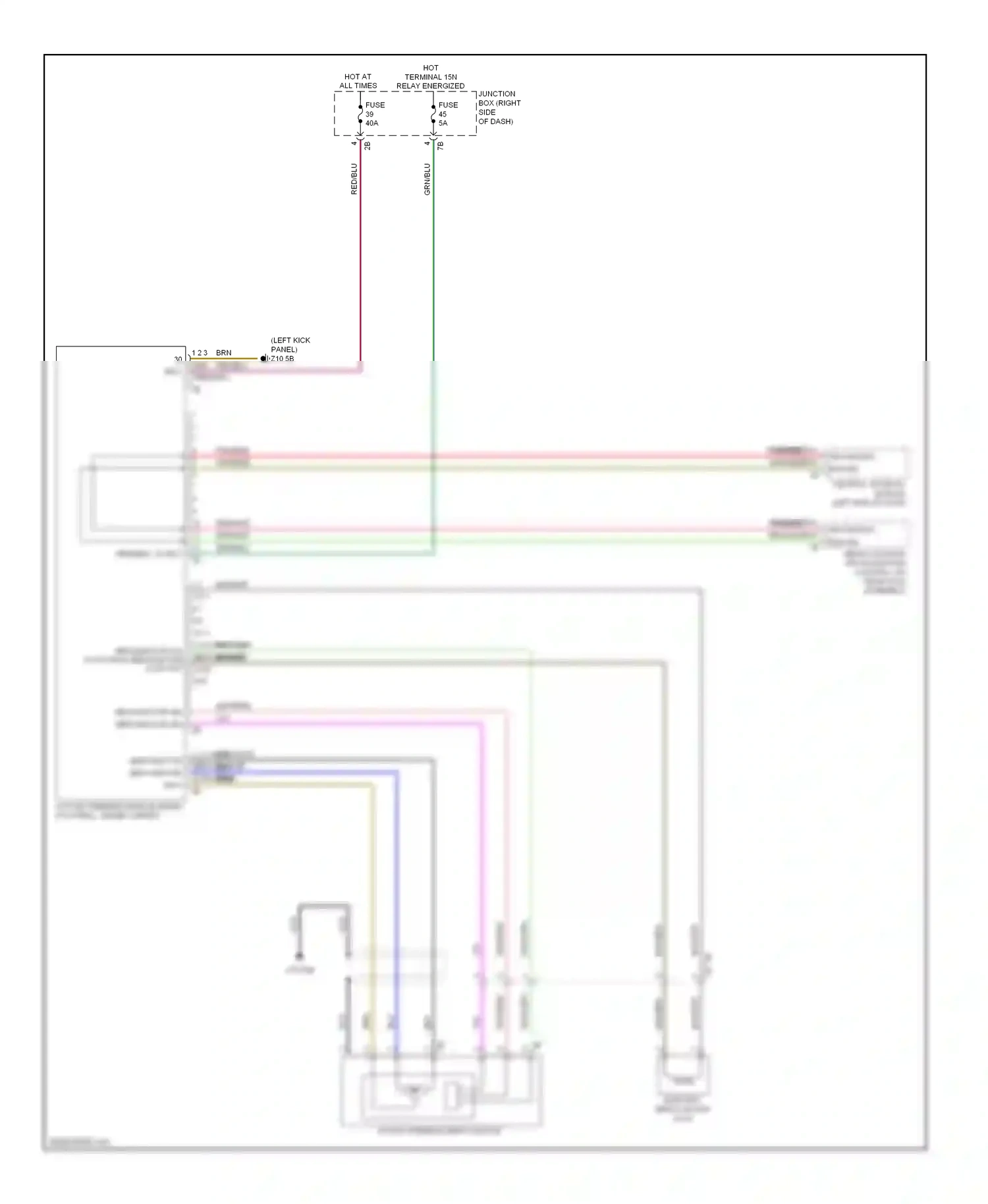BMW M5 F10 facelift (2013-2016) (left kick panel) wiring diagram  (11 of 52)