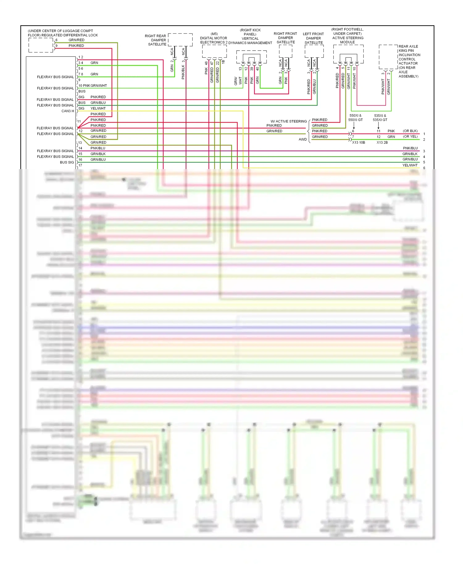 BMW M5 F10 facelift (2013-2016) (left kick panel) wiring diagram  (13 of 52)