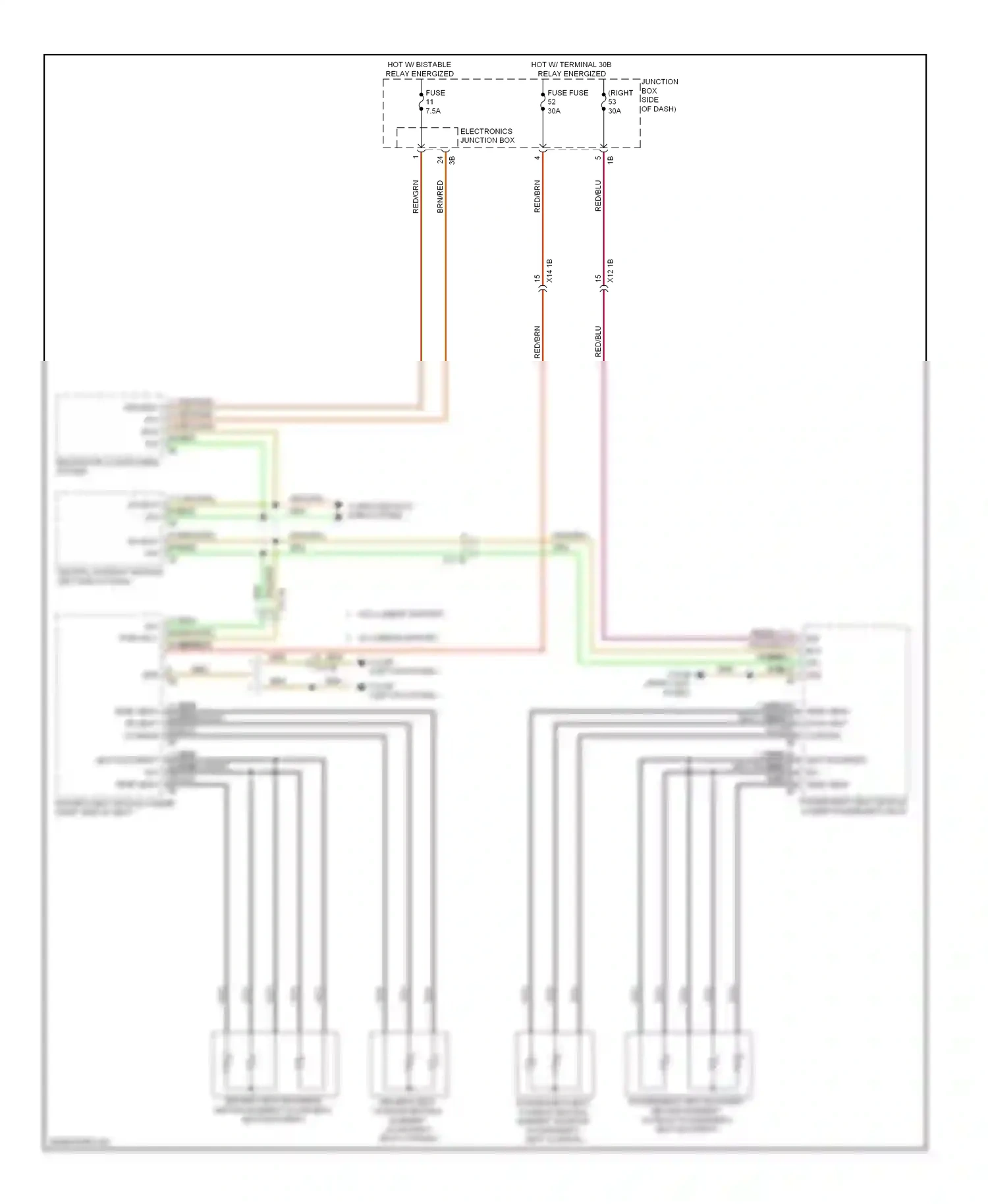 BMW M5 F10 facelift (2013-2016) (left kick panel) wiring diagram  (41 of 52)