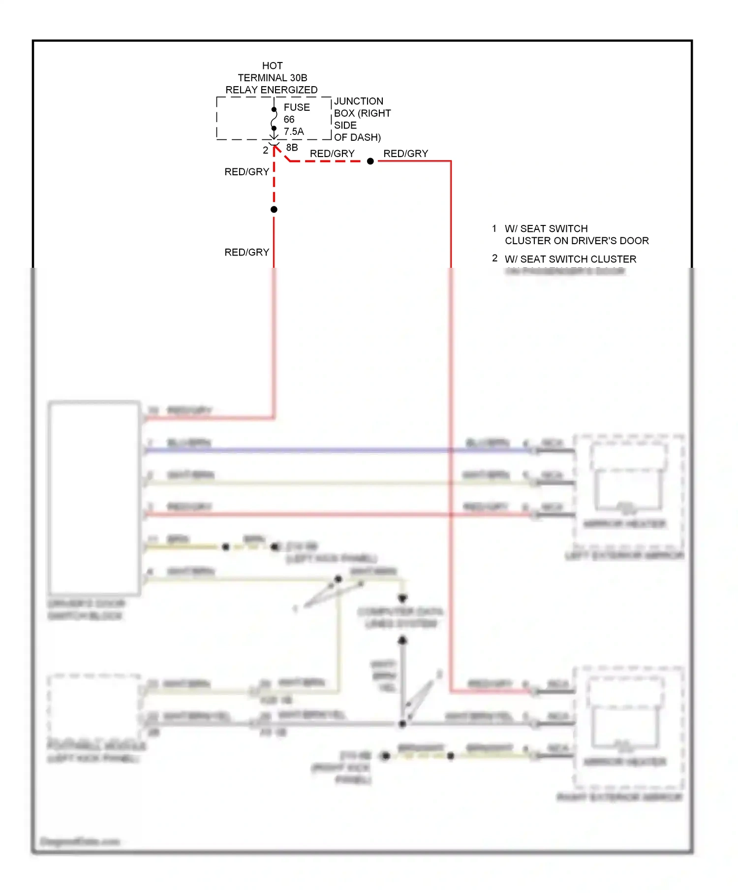 BMW M5 F10 facelift (2013-2016) (left kick panel) wiring diagram  (18 of 52)
