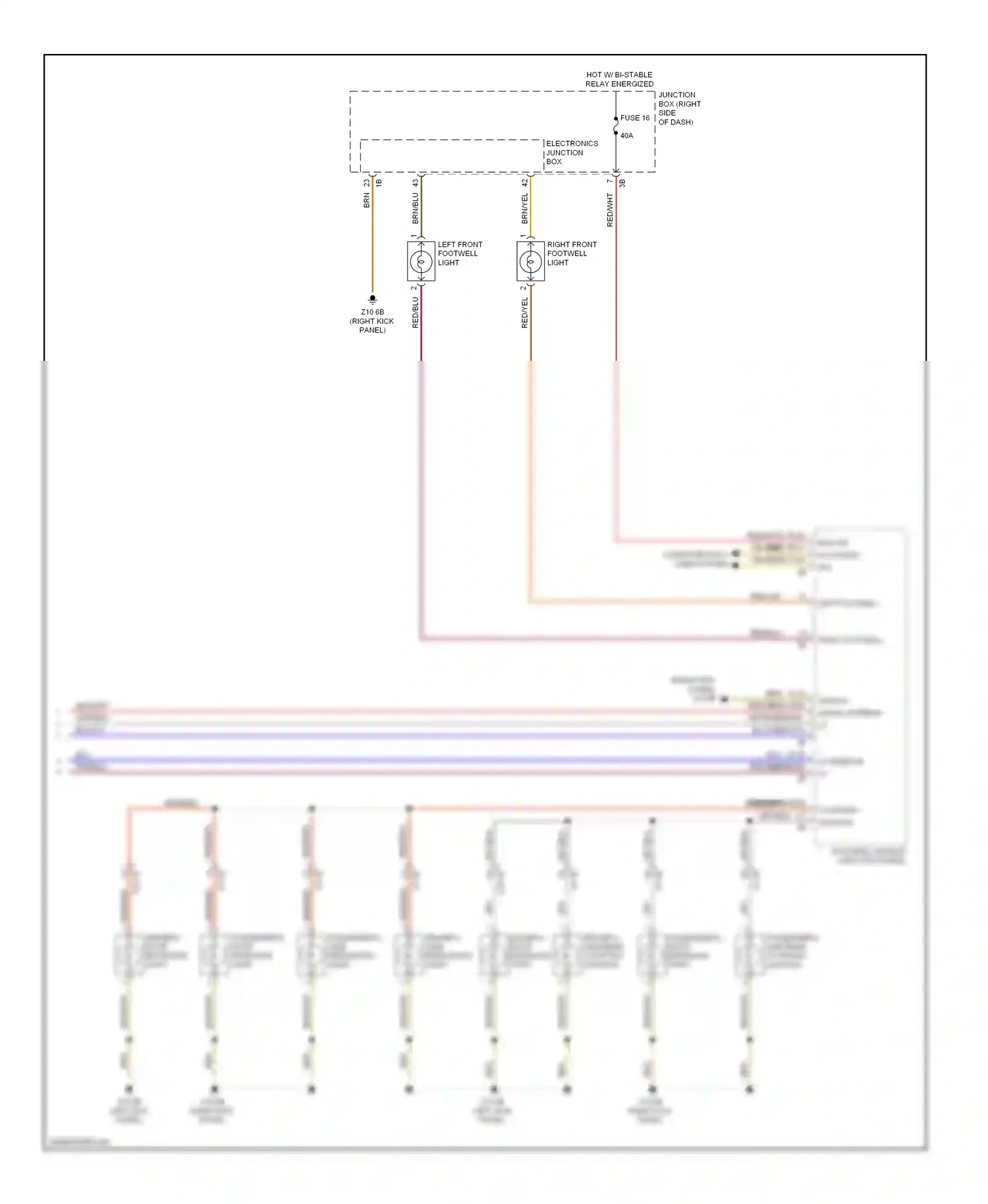 BMW M5 F10 facelift (2013-2016) (left kick panel) wiring diagram  (21 of 52)