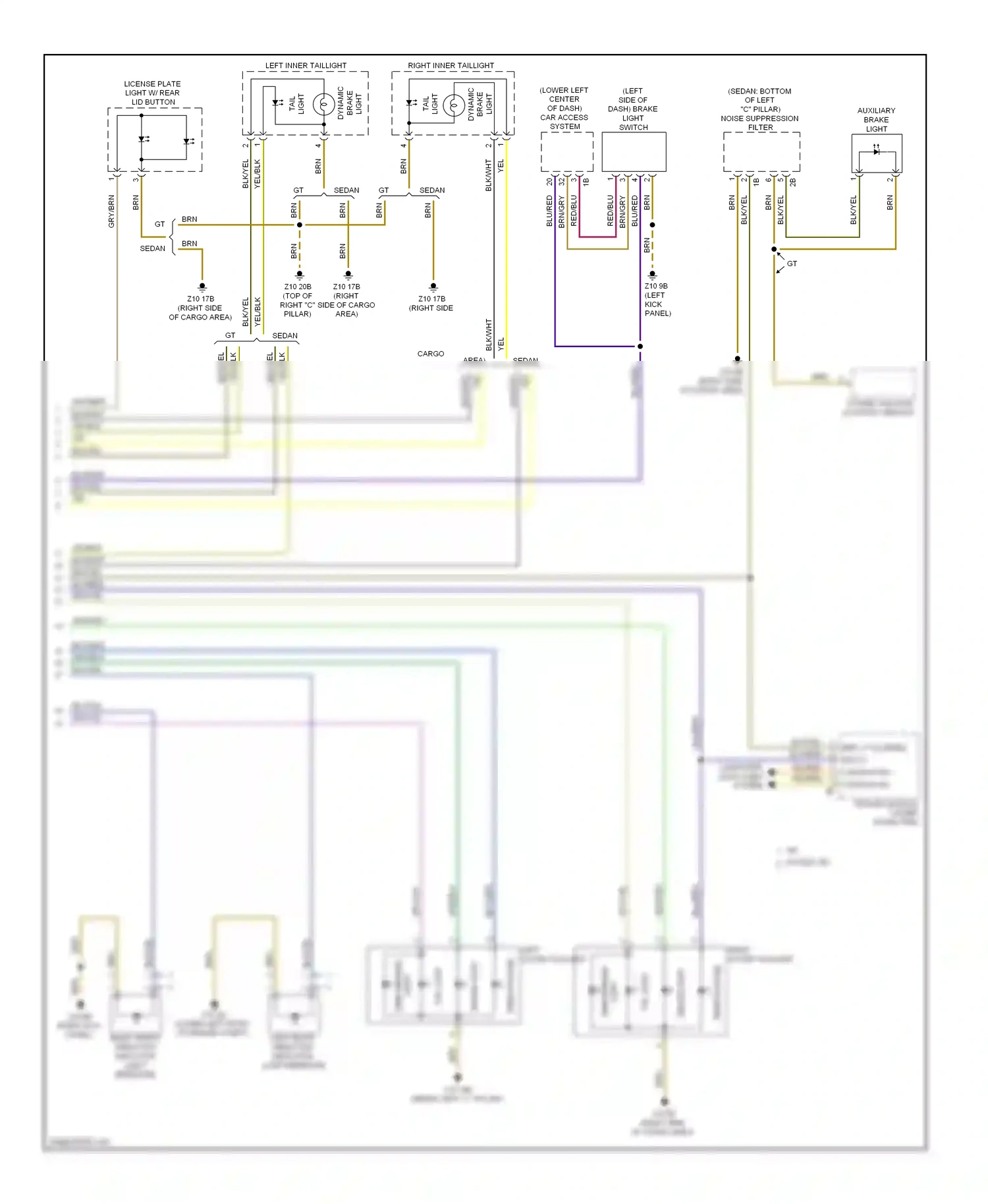 BMW M5 F10 facelift (2013-2016) (left kick panel) wiring diagram  (17 of 52)