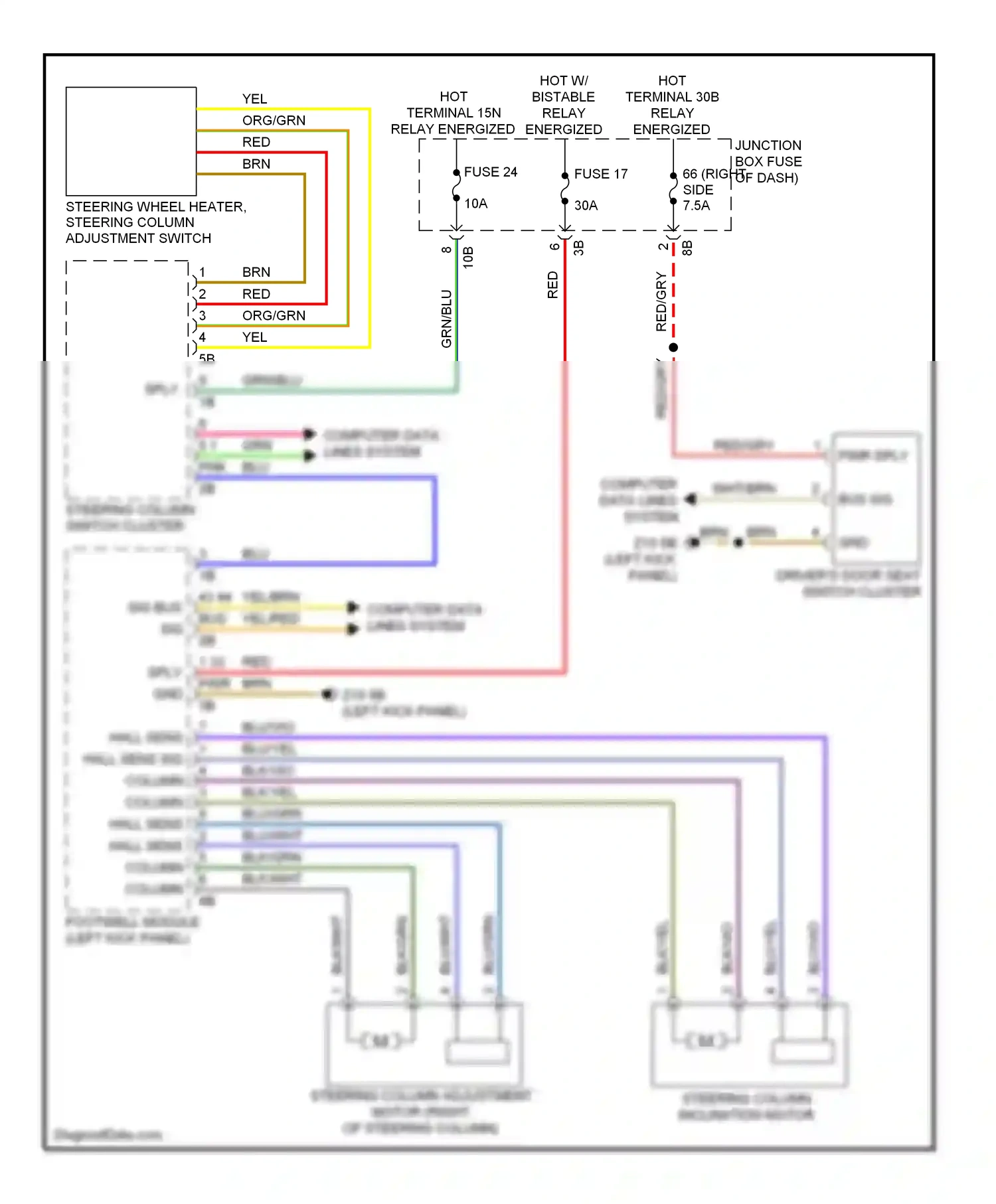 BMW M5 F10 facelift (2013-2016) (left kick panel) wiring diagram  (40 of 52)