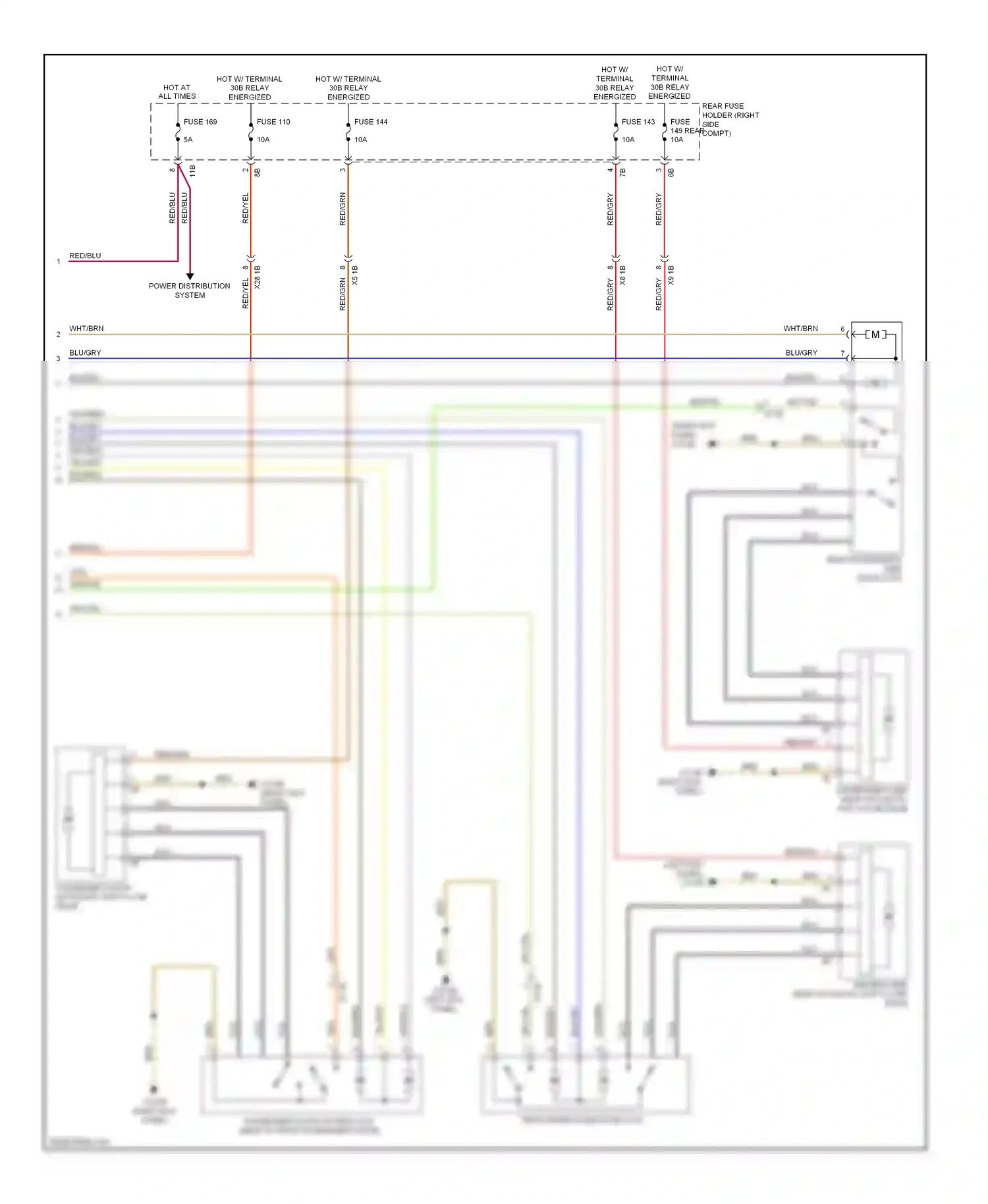 BMW M5 F10 facelift (2013-2016) (left kick panel) wiring diagram  (5 of 52)