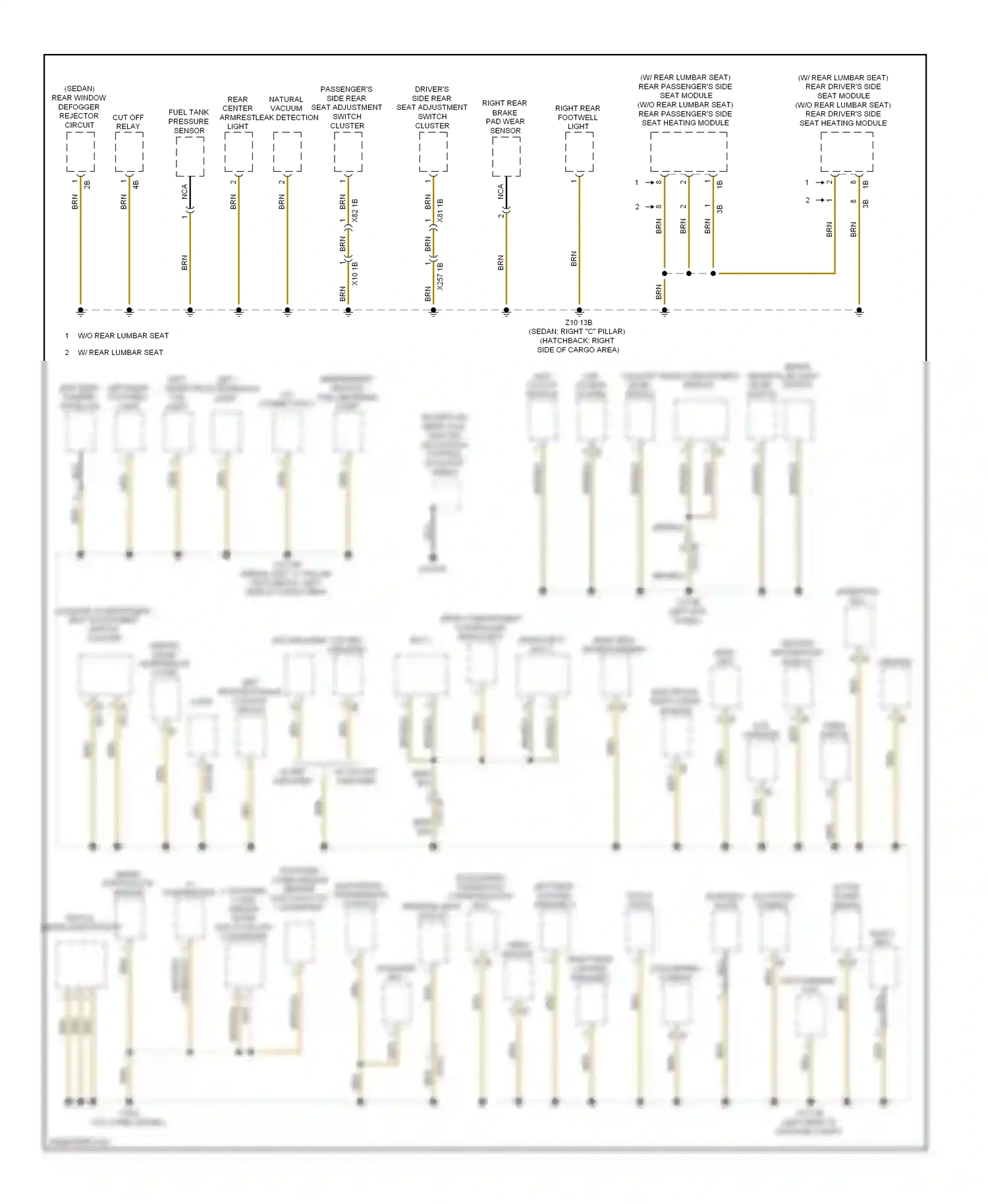 Wiring diagram left outer tail light for BMW M5 F10 facelift (2013-2016) (1 of 1)