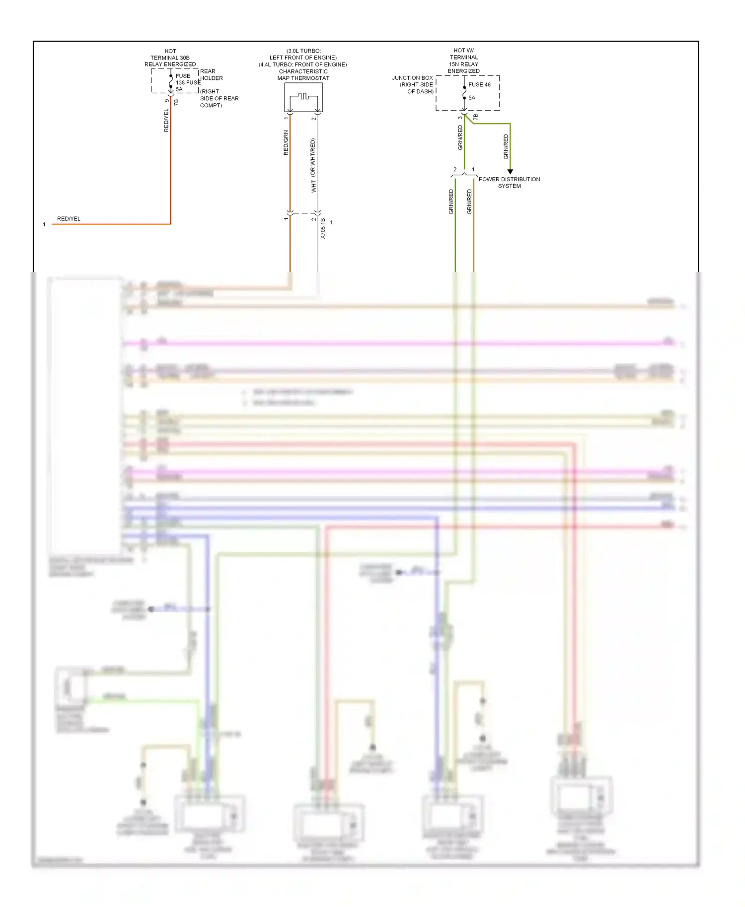 Wiring diagram radiator shutter solenoid for BMW M5 F10 facelift (2013-2016) (1 of 3)
