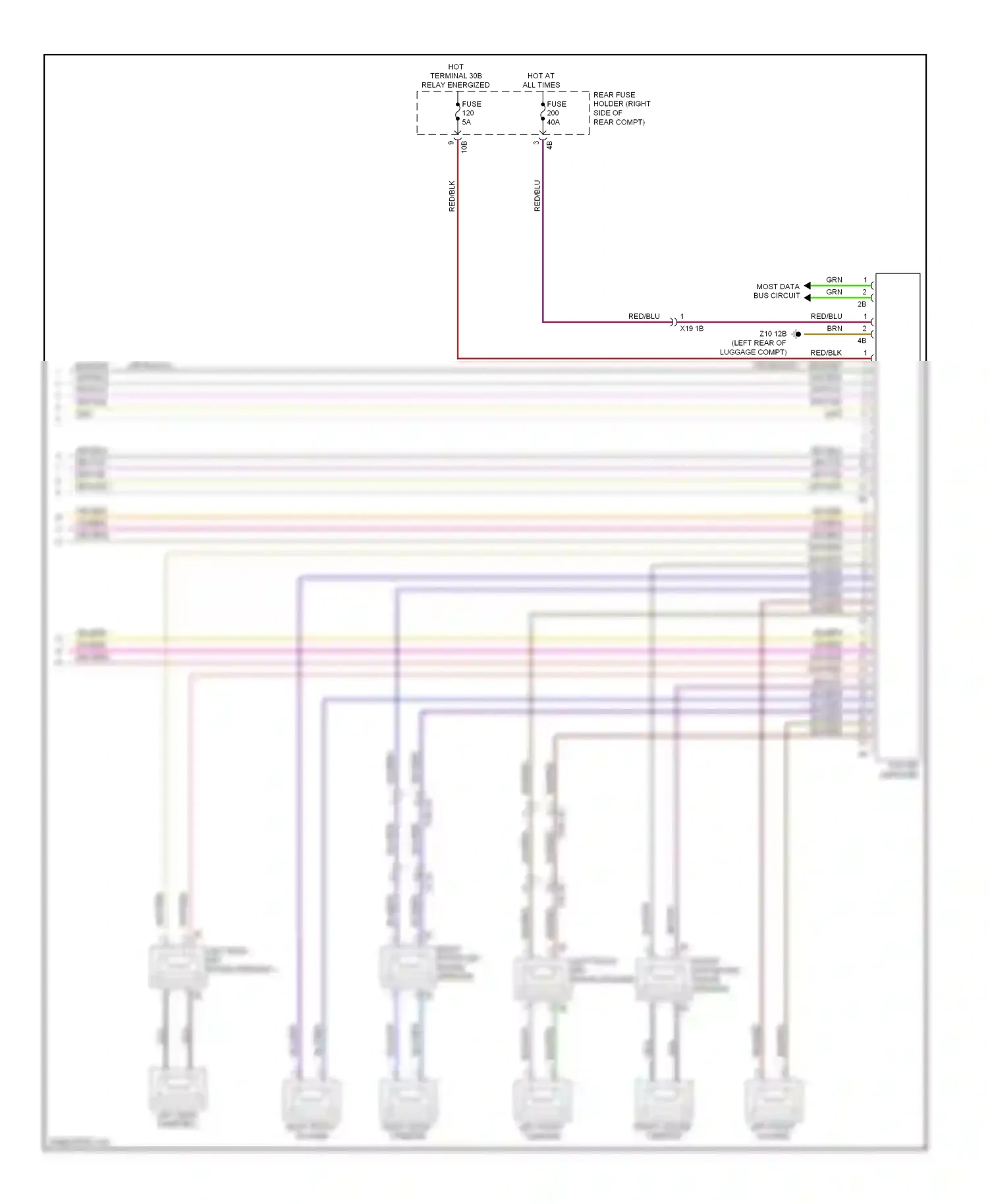 Wiring diagram right front tweeter for BMW M5 F10 facelift (2013-2016) (4 of 6)