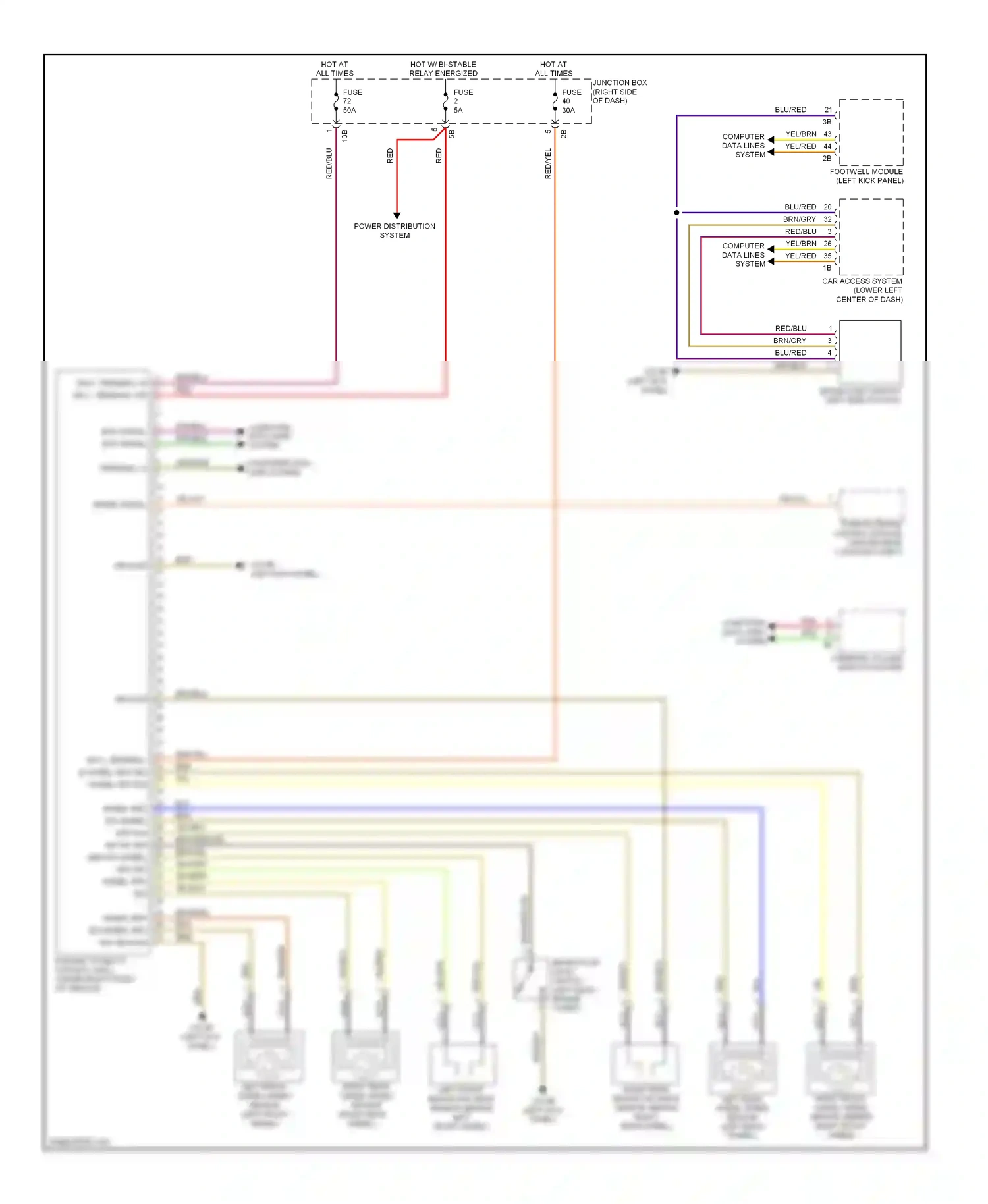 BMW M5 F10 facelift (2013-2016) system wiring diagram  (1 of 4)