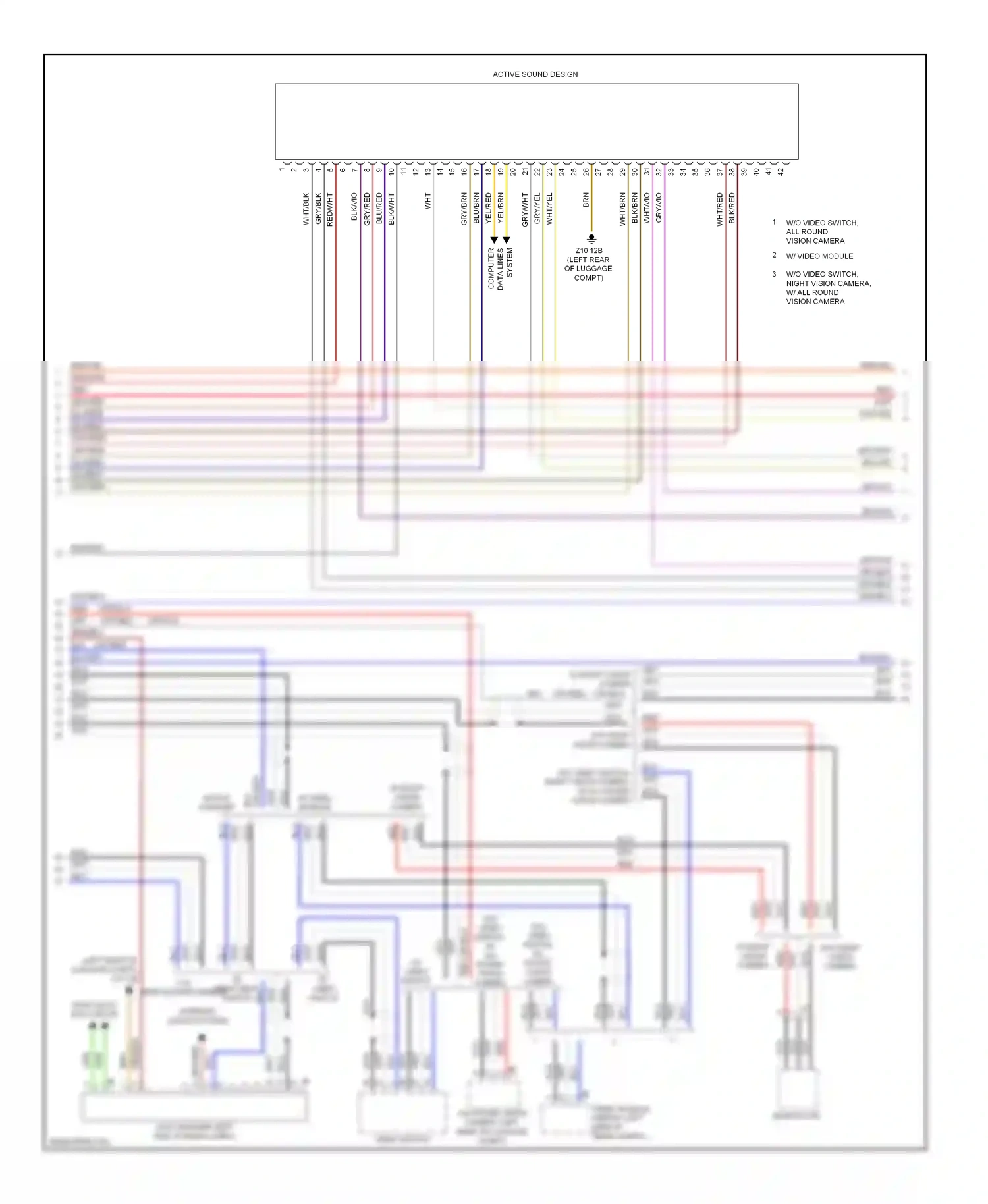 BMW M5 F10 facelift (2013-2016) system wiring diagram  (3 of 4)