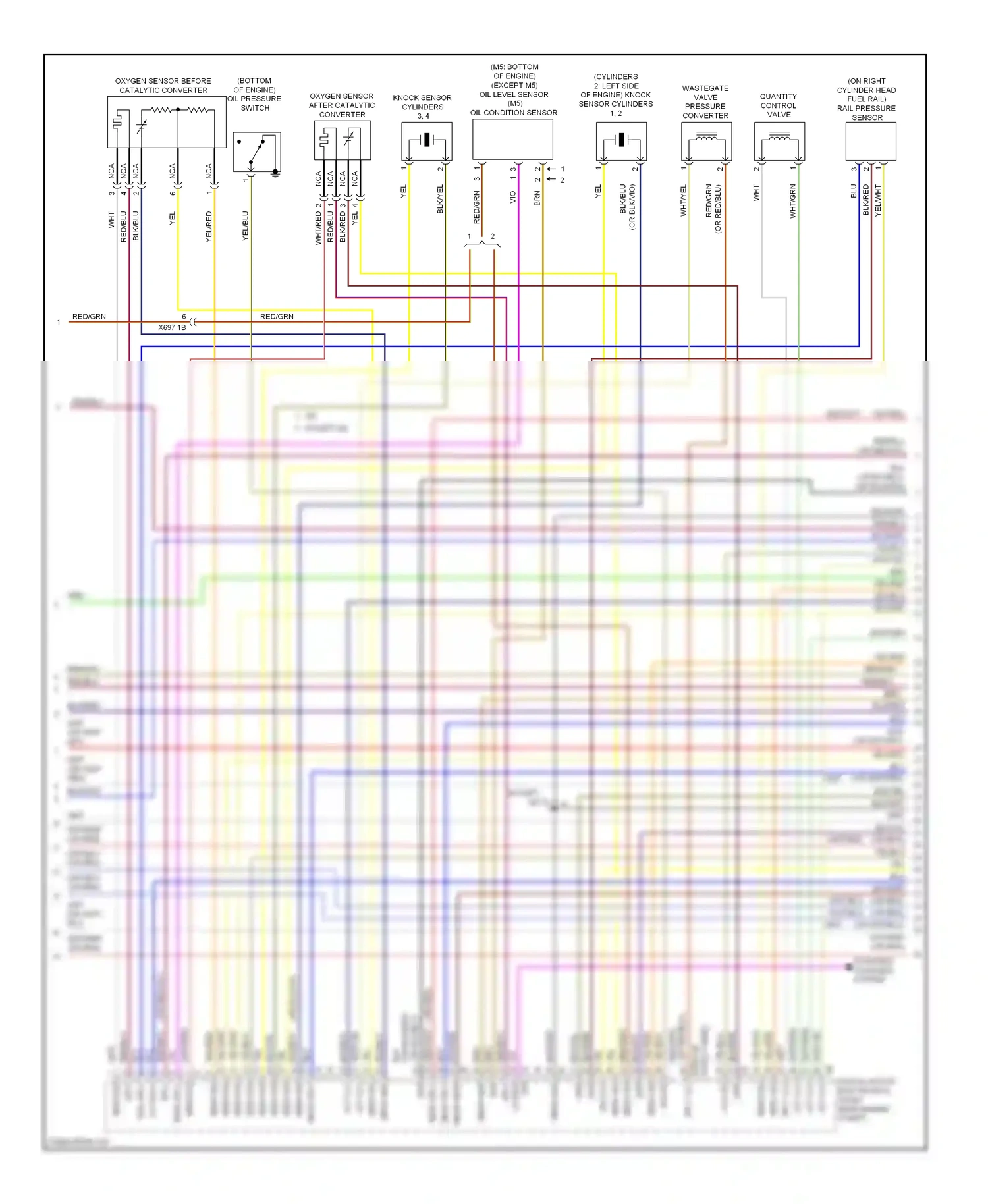 BMW M5 F10 facelift (2013-2016) system wiring diagram  (4 of 4)