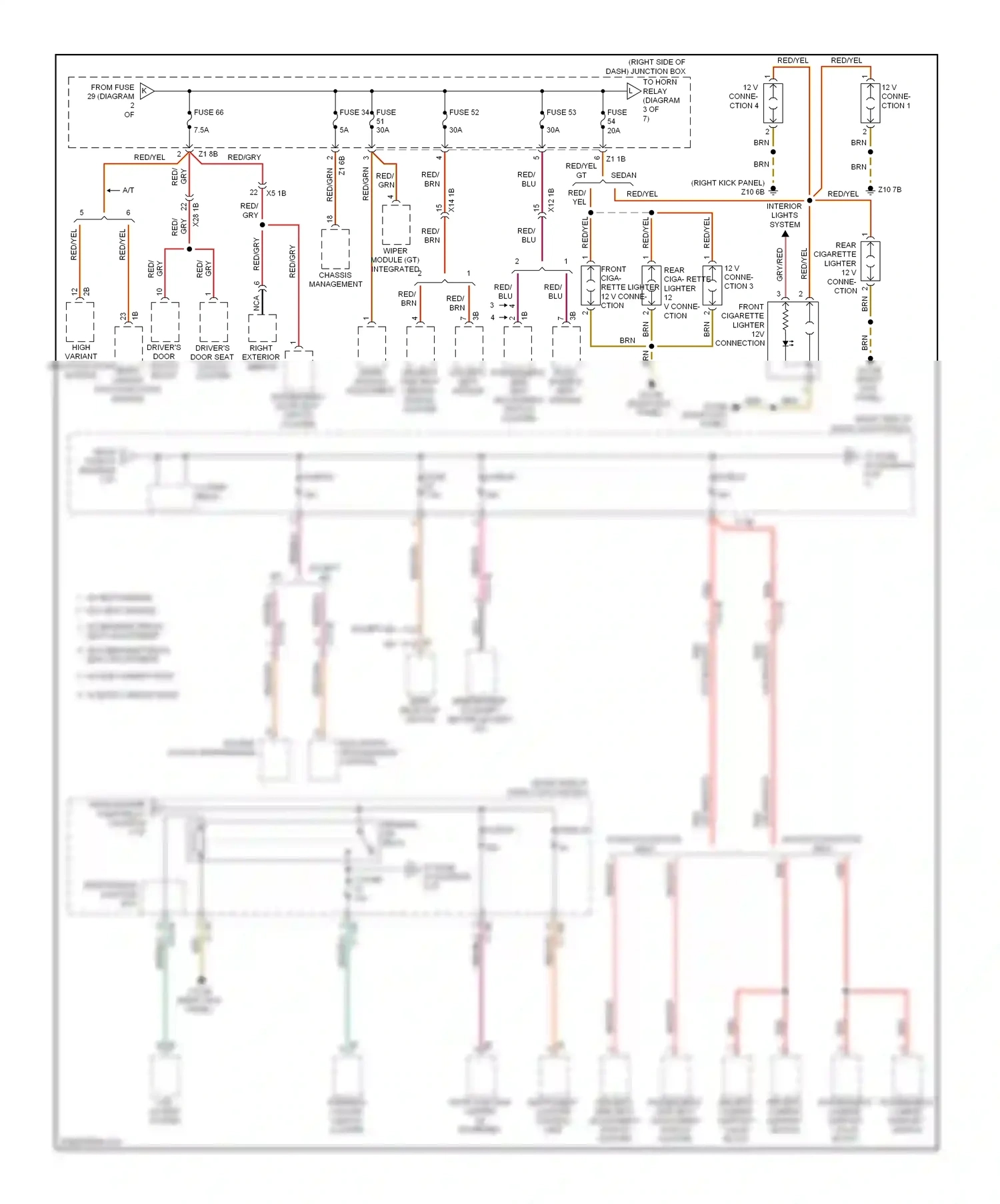 Wiring diagram w/o multi- function seat for BMW M5 F10 facelift (2013-2016) (1 of 1)