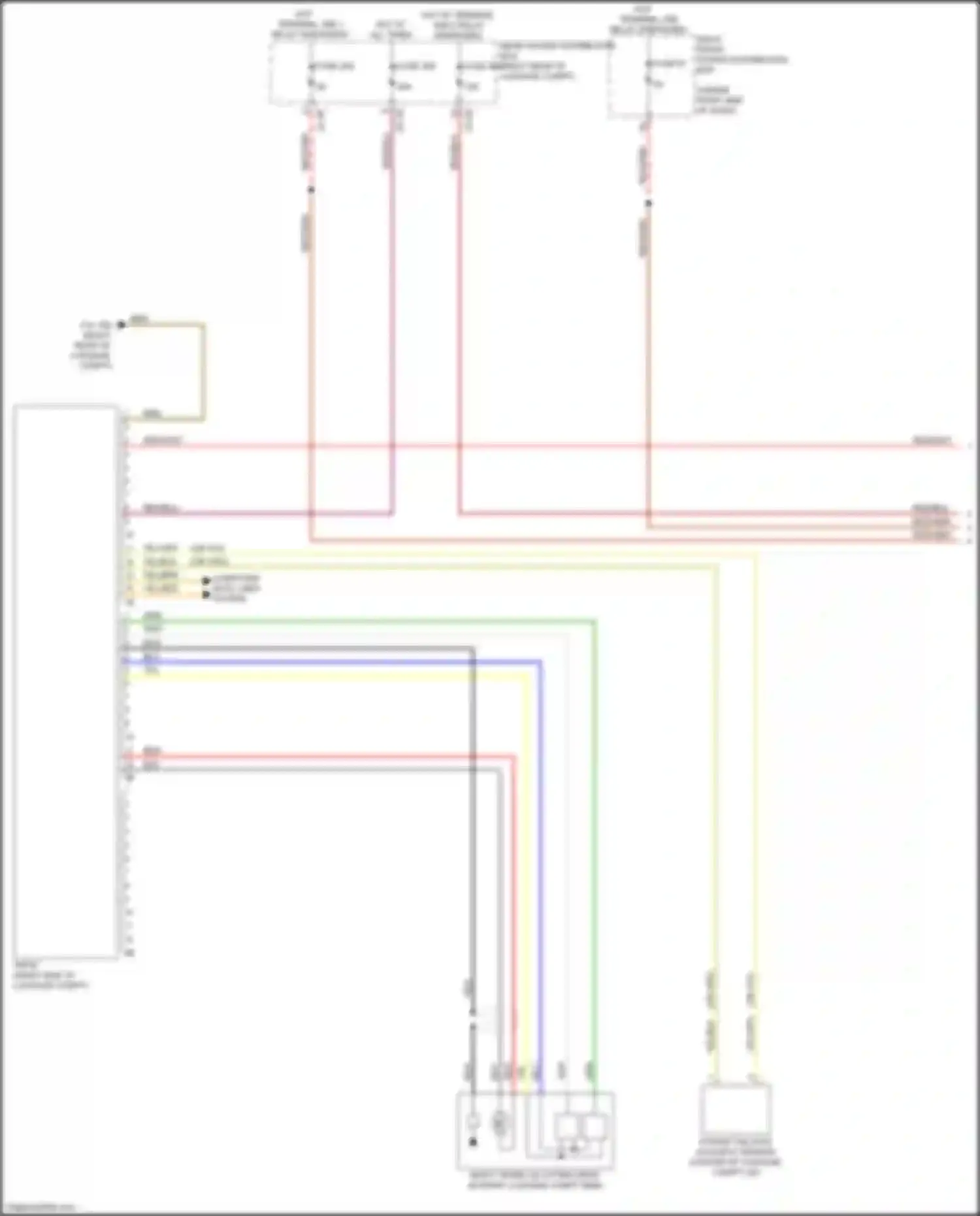 M5 BMW F90 facelift (2020-2024): Trunk & fuel door release circuit (1 of 2)