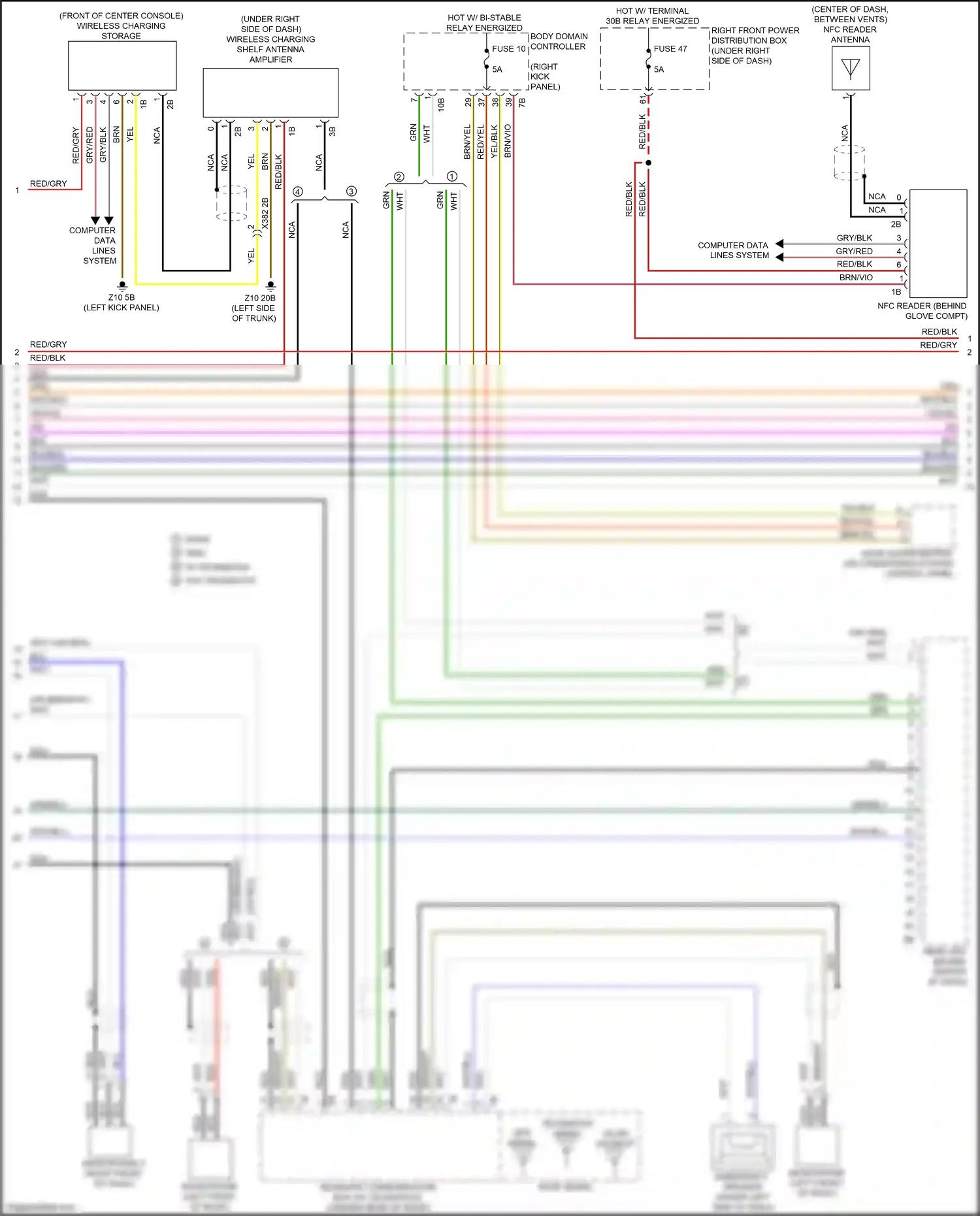 Wiring diagram audio mode/heating, air conditioning system control panel for BMW M5 F90 facelift (2020-2024) (8 of 12)