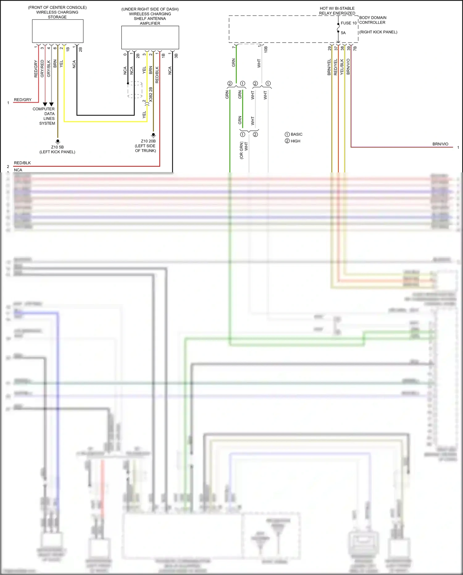 BMW M5 F90 facelift (2020-2024) basic wiring diagram  (5 of 8)