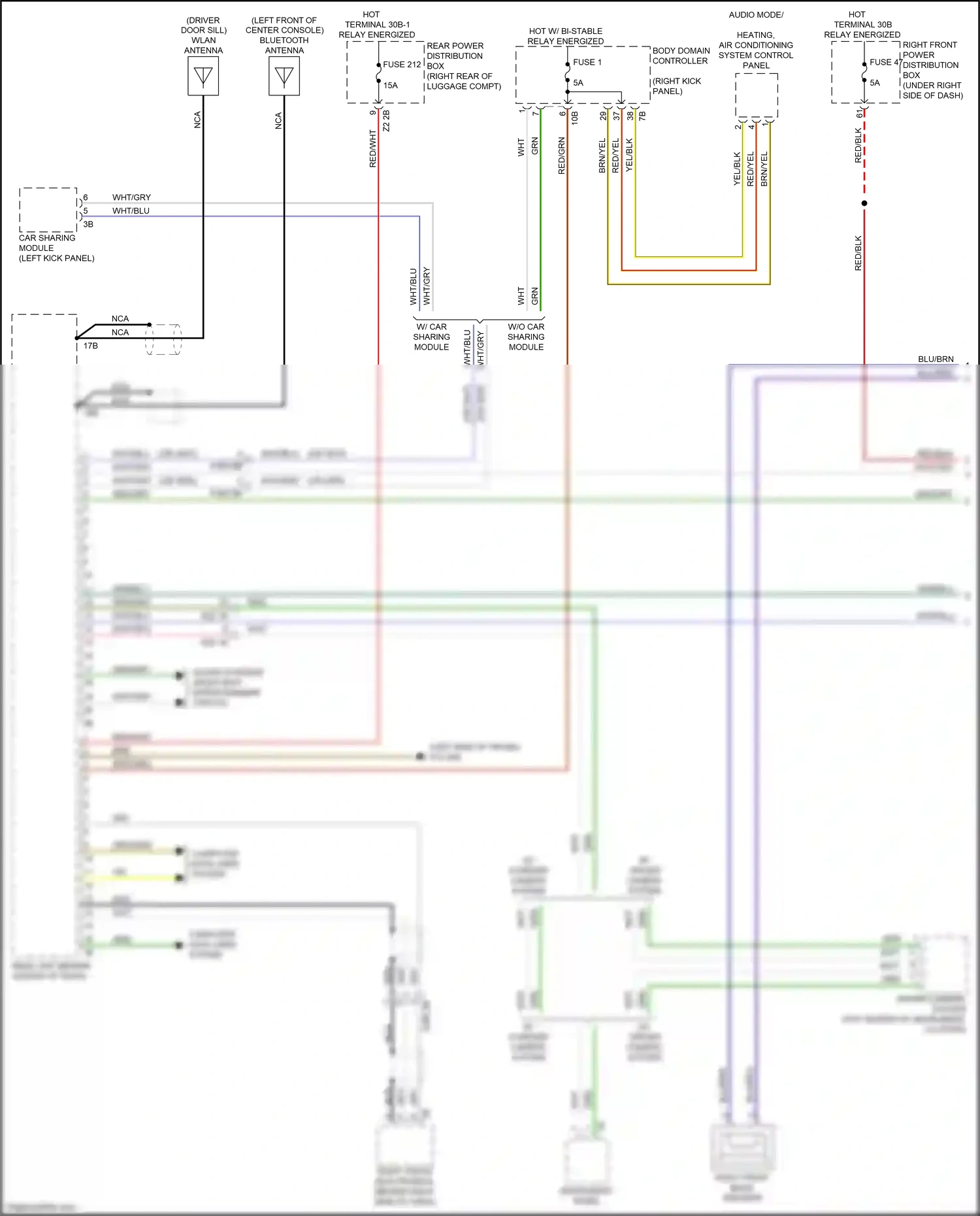 Wiring diagram body domain controller for BMW M5 F90 facelift (2020-2024) (37 of 52)