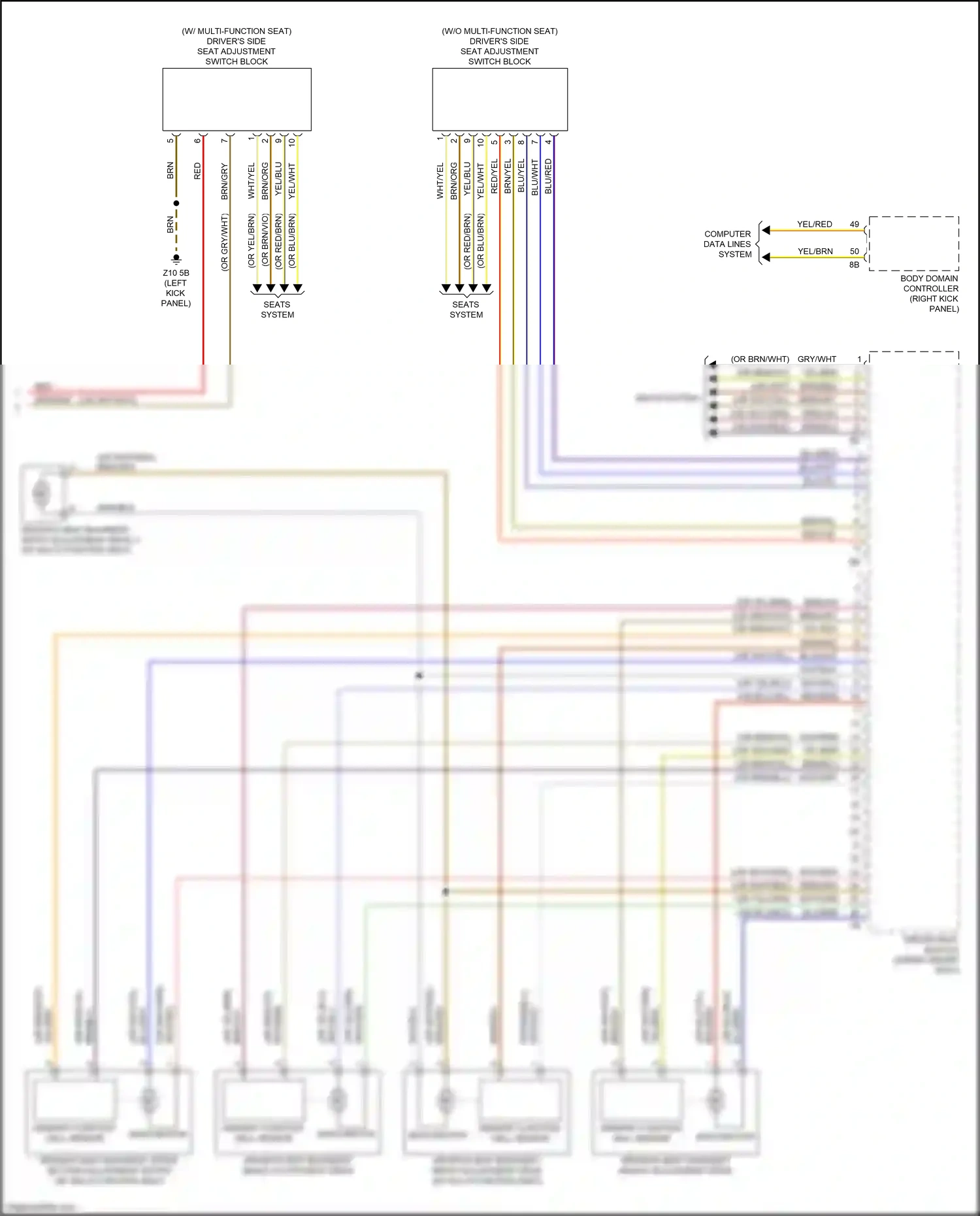 Wiring diagram body domain controller for BMW M5 F90 facelift (2020-2024) (22 of 52)