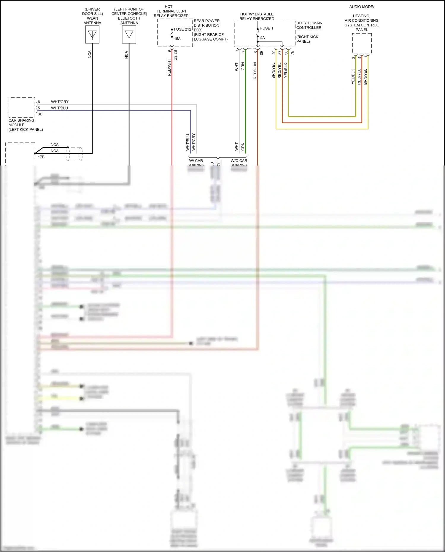 Wiring diagram car sharing module for BMW M5 F90 facelift (2020-2024) (1 of 6)