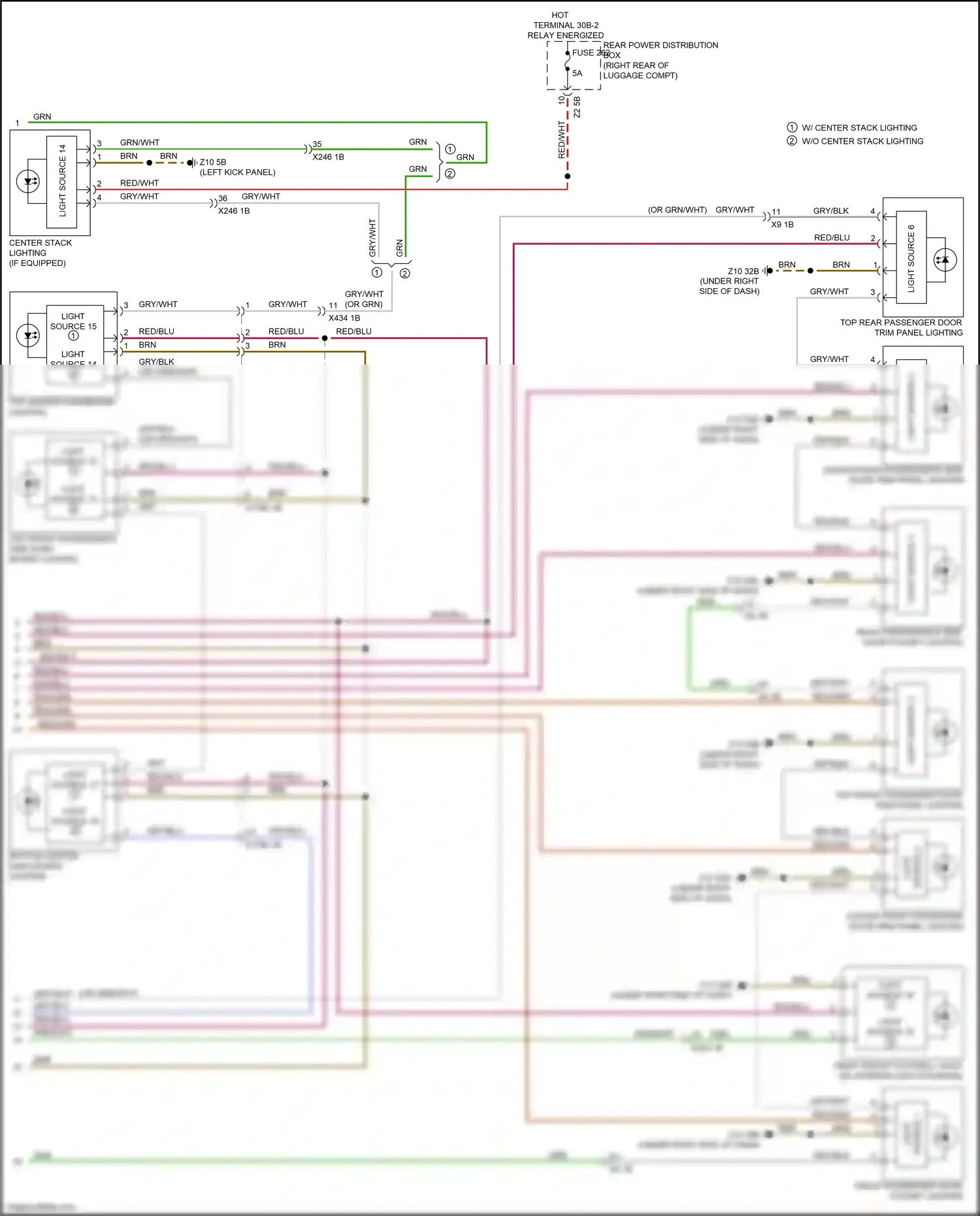 Wiring diagram center stack lighting for BMW M5 F90 facelift (2020-2024) (1 of 4)