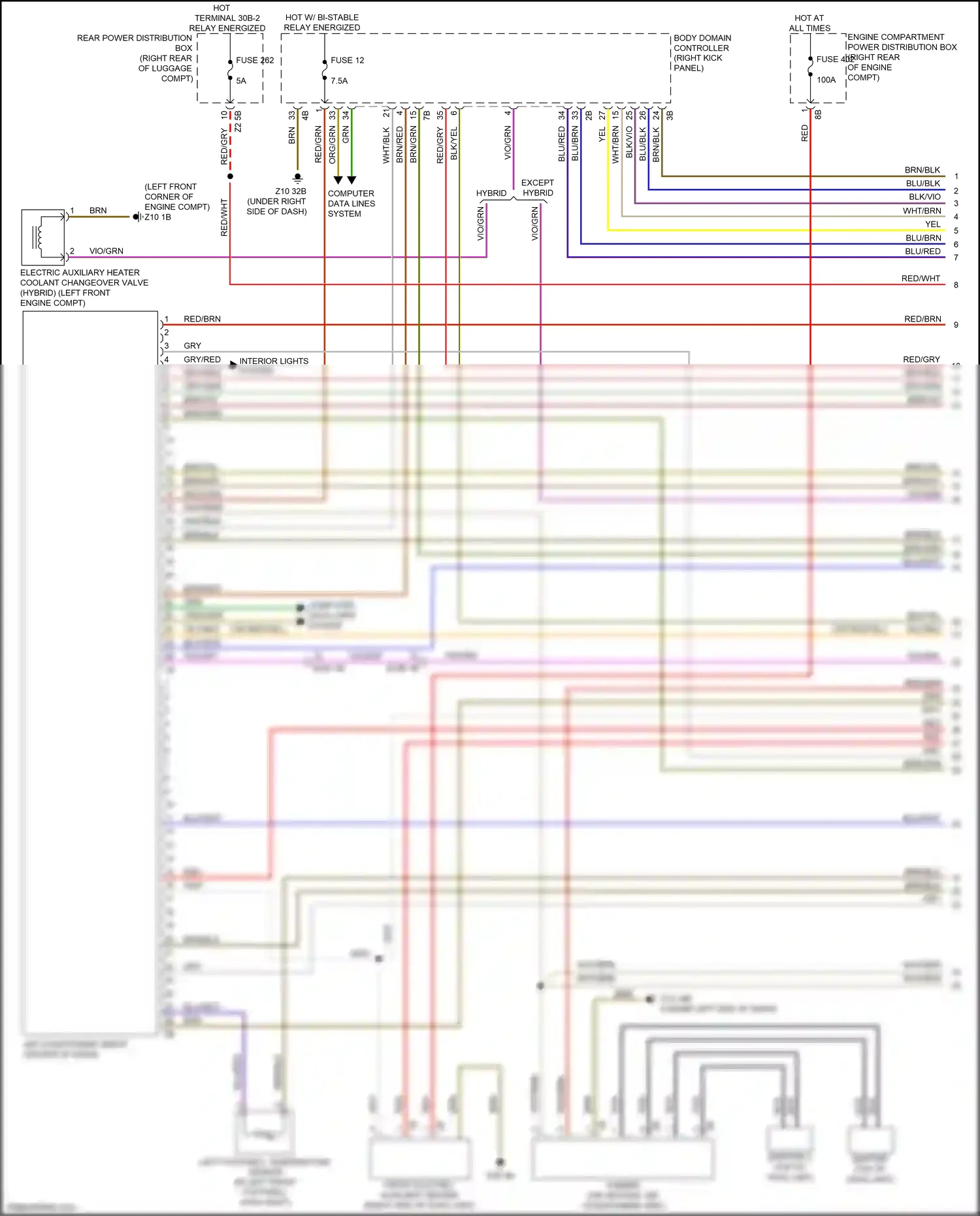 Wiring diagram computer data lines system for BMW M5 F90 facelift (2020-2024) (4 of 131)