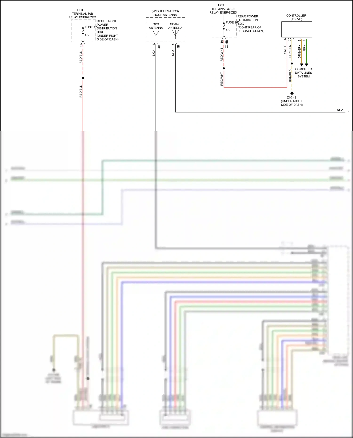 BMW M5 F90 facelift (2020-2024) controller (idrive) wiring diagram  (3 of 17)