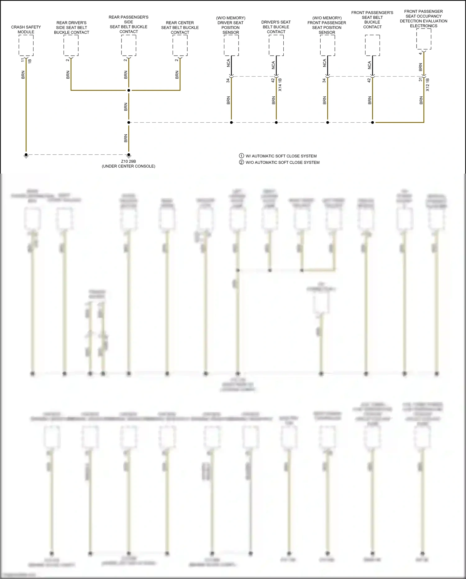 Wiring diagram crash safety module for BMW M5 F90 facelift (2020-2024) (1 of 8)