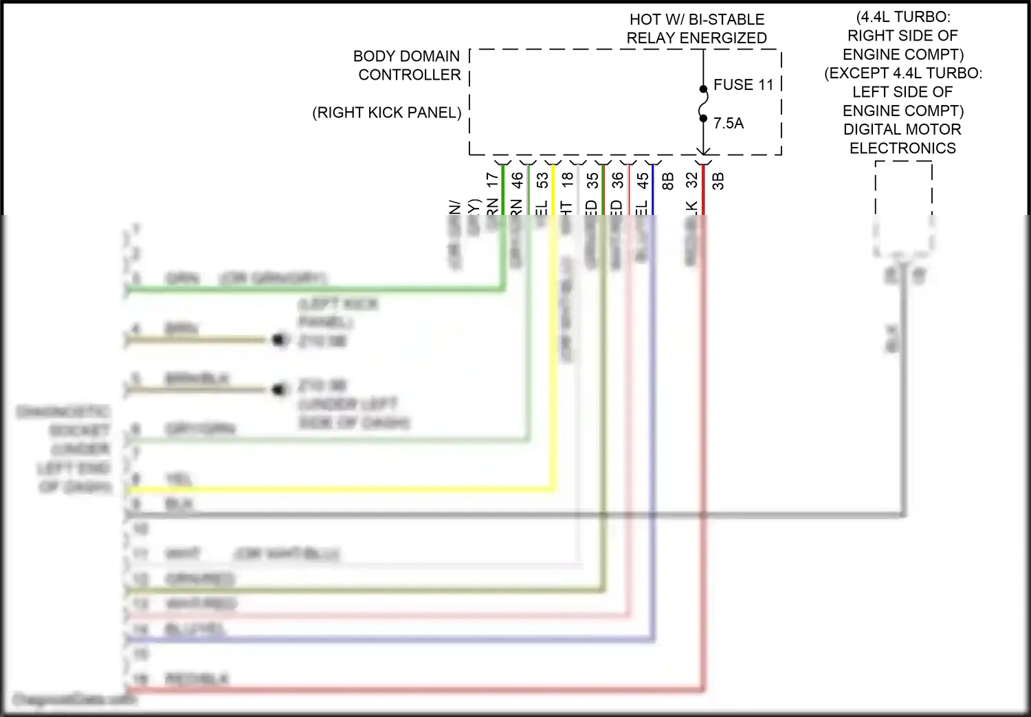 Wiring diagram digital motor electronics for BMW M5 F90 facelift (2020-2024) (6 of 12)