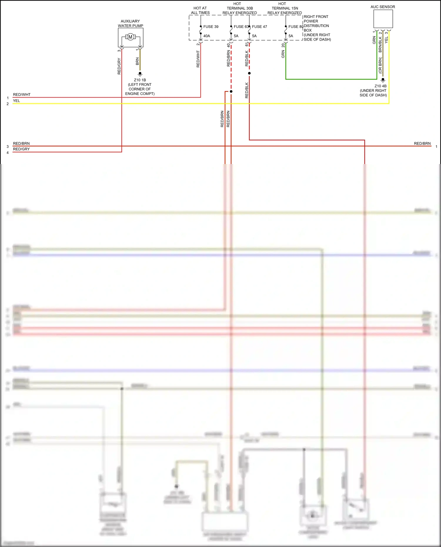 Wiring diagram evaporator temperature sensor for BMW M5 F90 facelift (2020-2024) (1 of 2)
