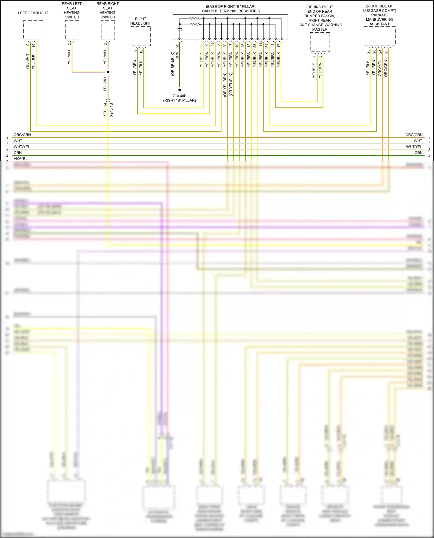 Wiring diagram front passenger seat module for BMW M5 F90 facelift (2020-2024) (4 of 7)