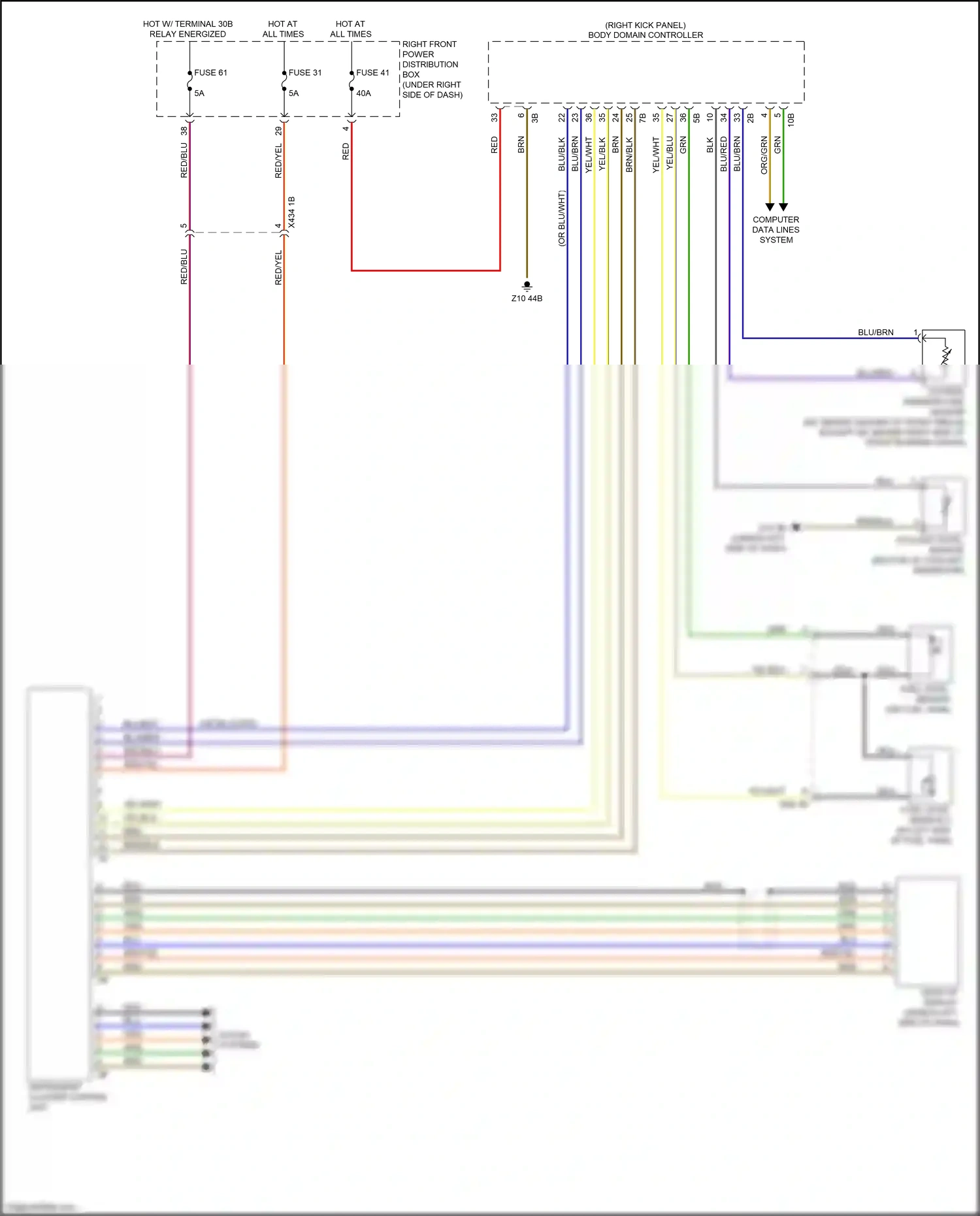 Wiring diagram fuel level sensor 2 for BMW M5 F90 facelift (2020-2024) (1 of 1)