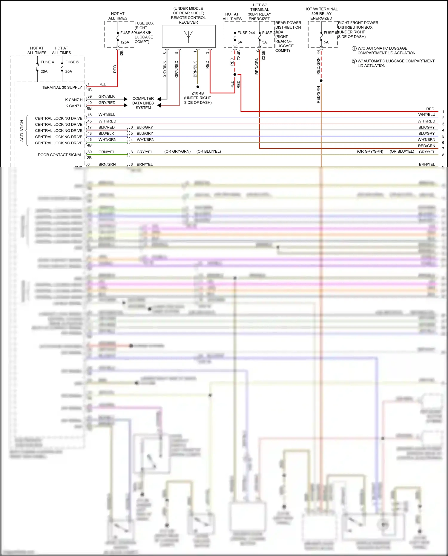 Wiring diagram fuse box for BMW M5 F90 facelift (2020-2024) (12 of 26)