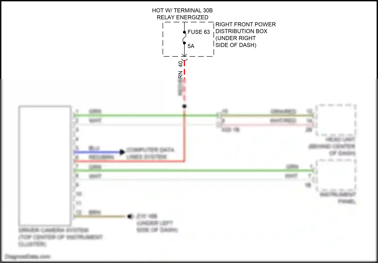 Wiring diagram instrument panel for BMW M5 F90 facelift (2020-2024) (1 of 8)