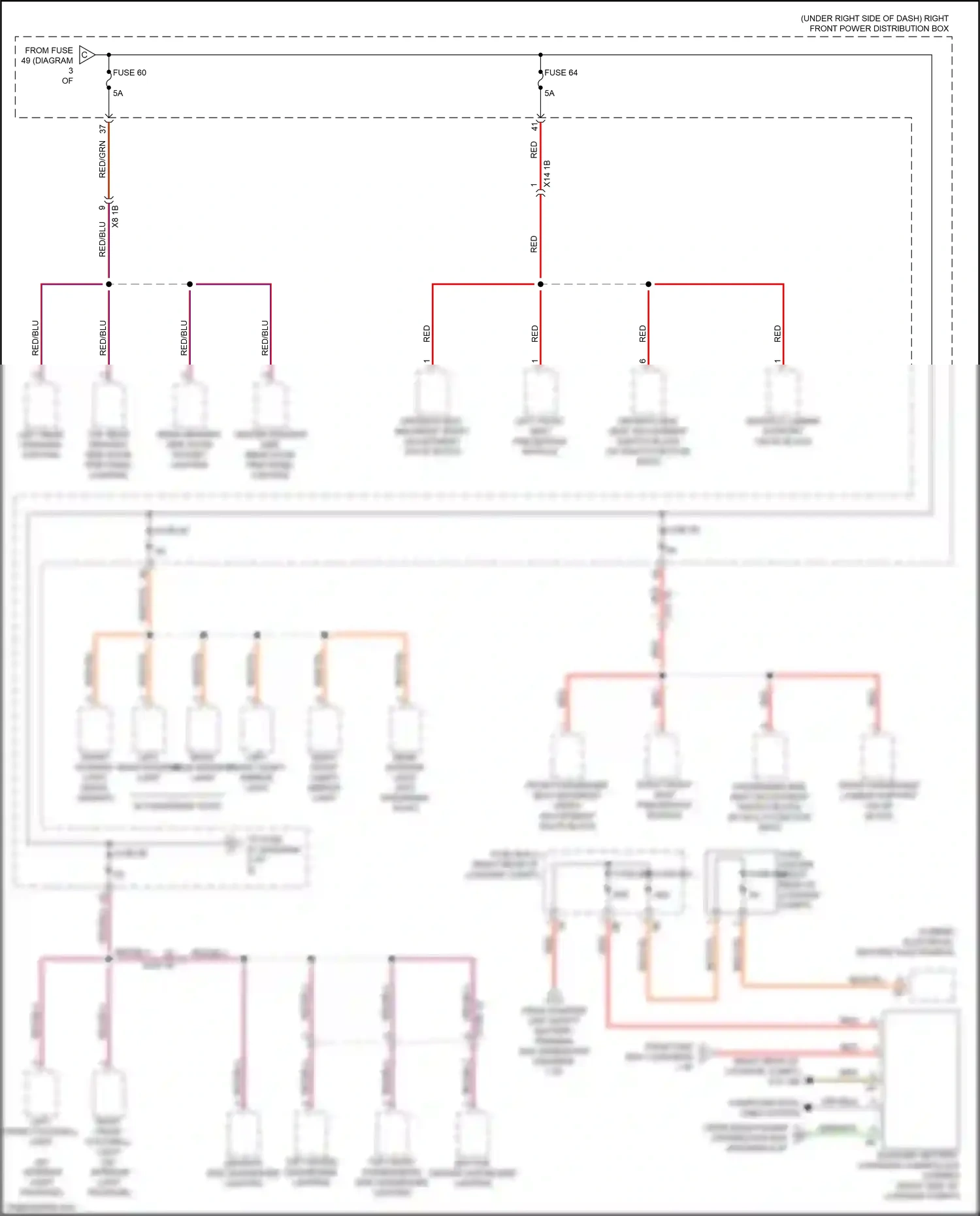 Wiring diagram left front seat pneumatics module for BMW M5 F90 facelift (2020-2024) (4 of 4)