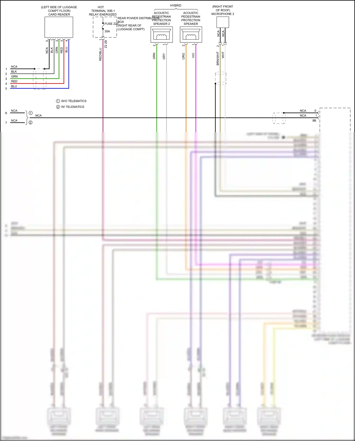 Wiring diagram left rear mid-range speaker for BMW M5 F90 facelift (2020-2024) (4 of 16)